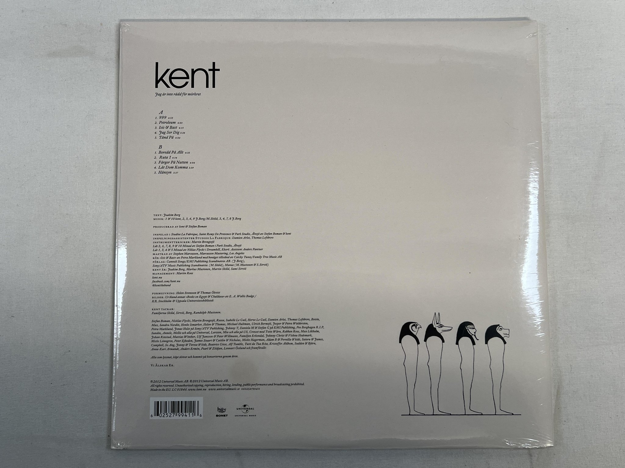 Omslagsbild för skivan KENT Jag Är Inte Rädd För Mörkret LP 2016 SONET 060252799411 ** sealed **