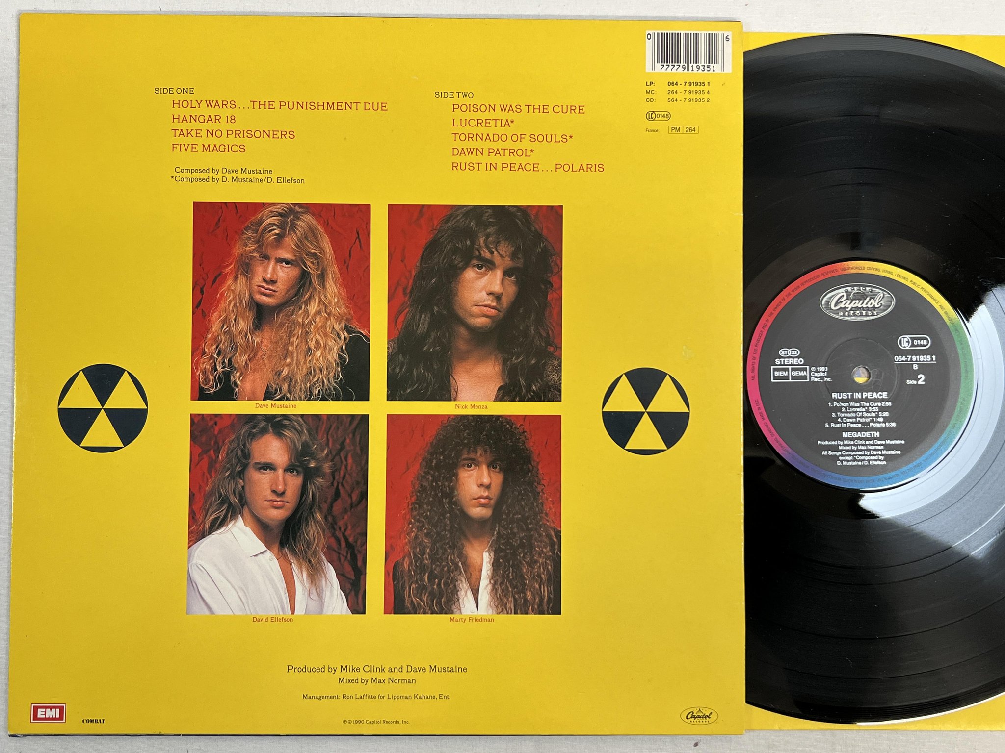 Omslagsbild för skivan MEGADETH rust in peace LP -90 CAPITOL 064-7 91935 1 ** trash metal **