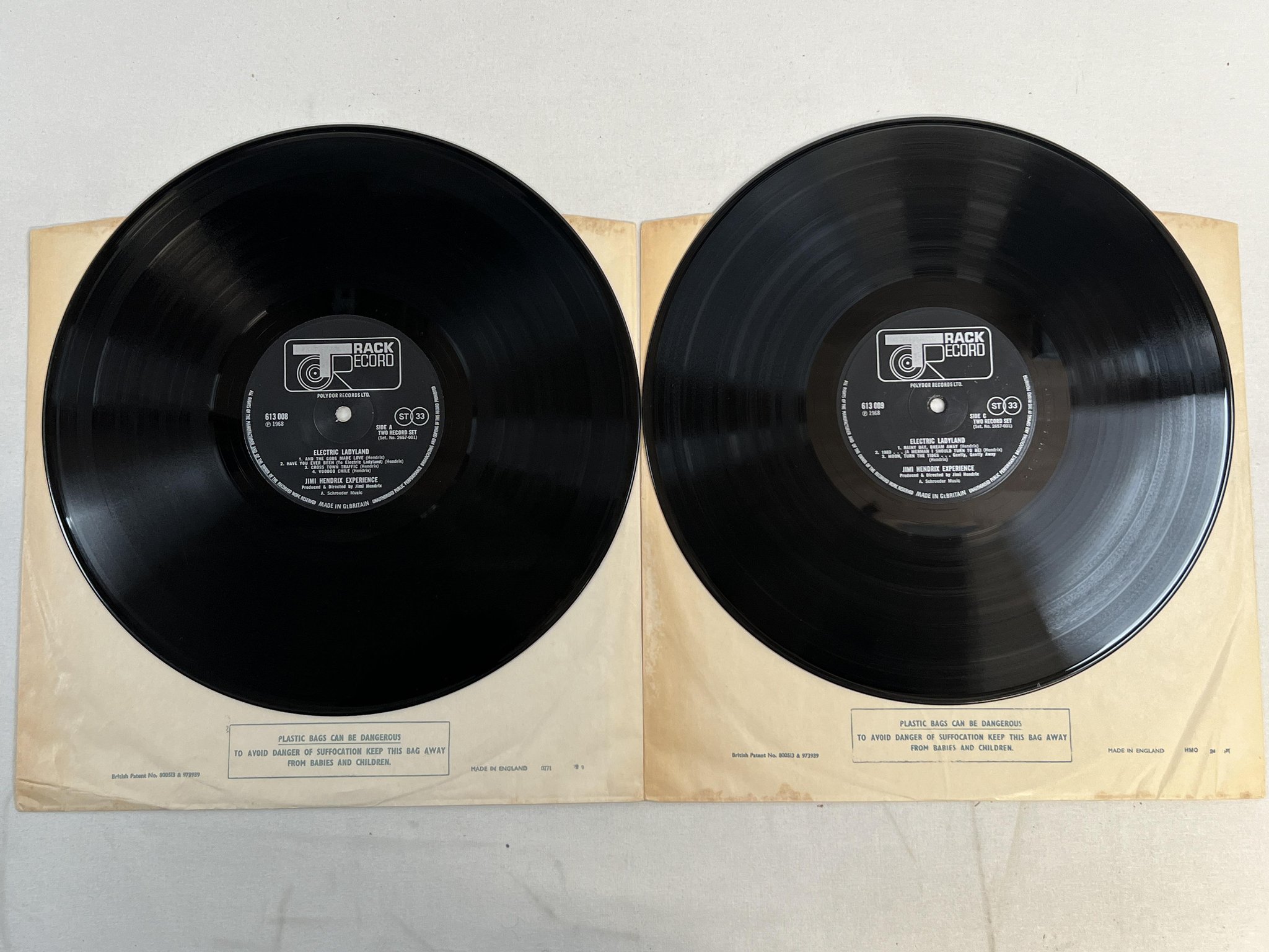 Omslagsbild för skivan JIMI HENDRIX EXPERIENCE electric ladyland LP -68 UK TRACK 613 008