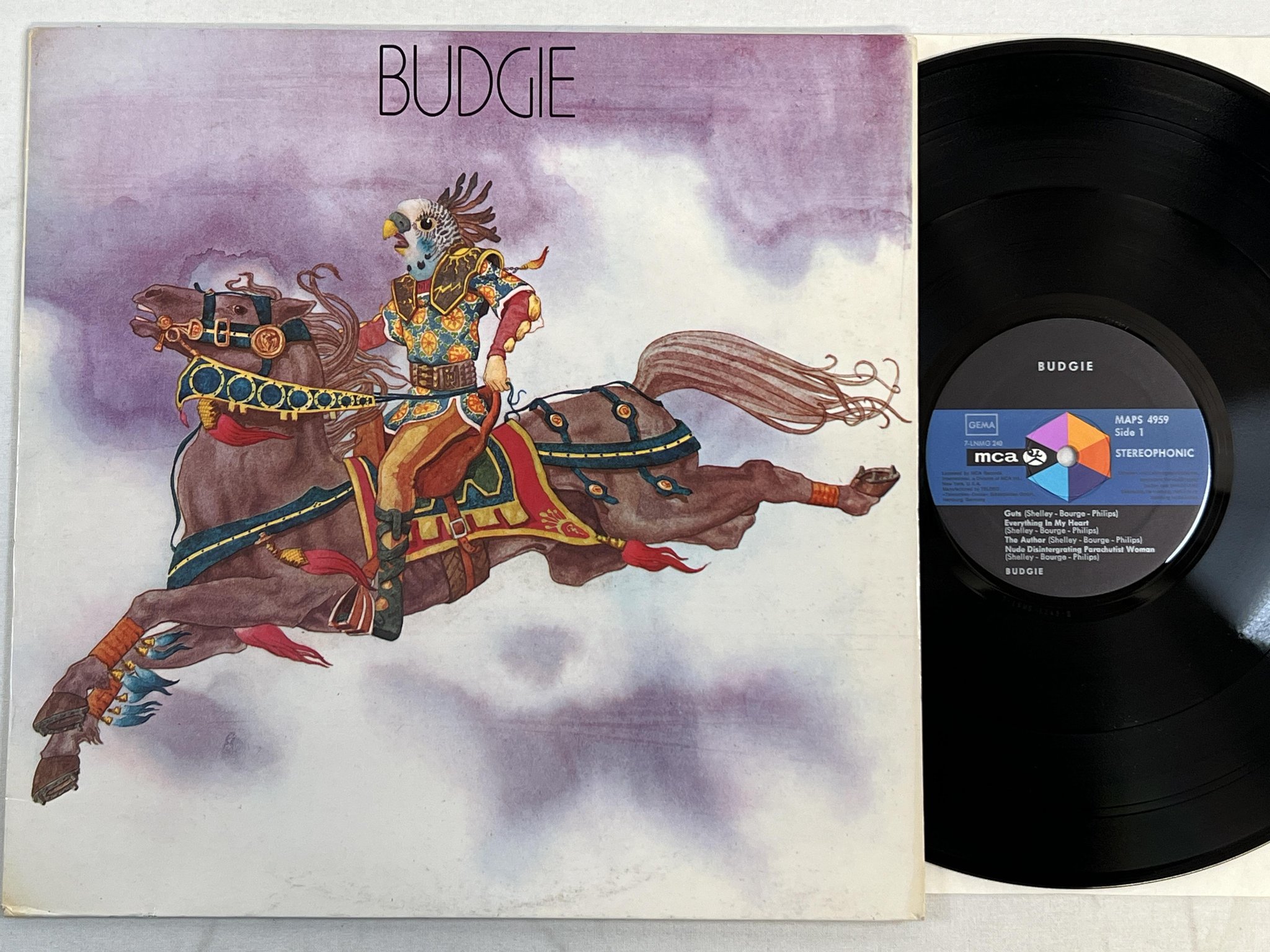 Omslagsbild för skivan BUDGIE s/t LP -71 Ger MCA MAPS 4959 *** A GREAT ALBUM ***