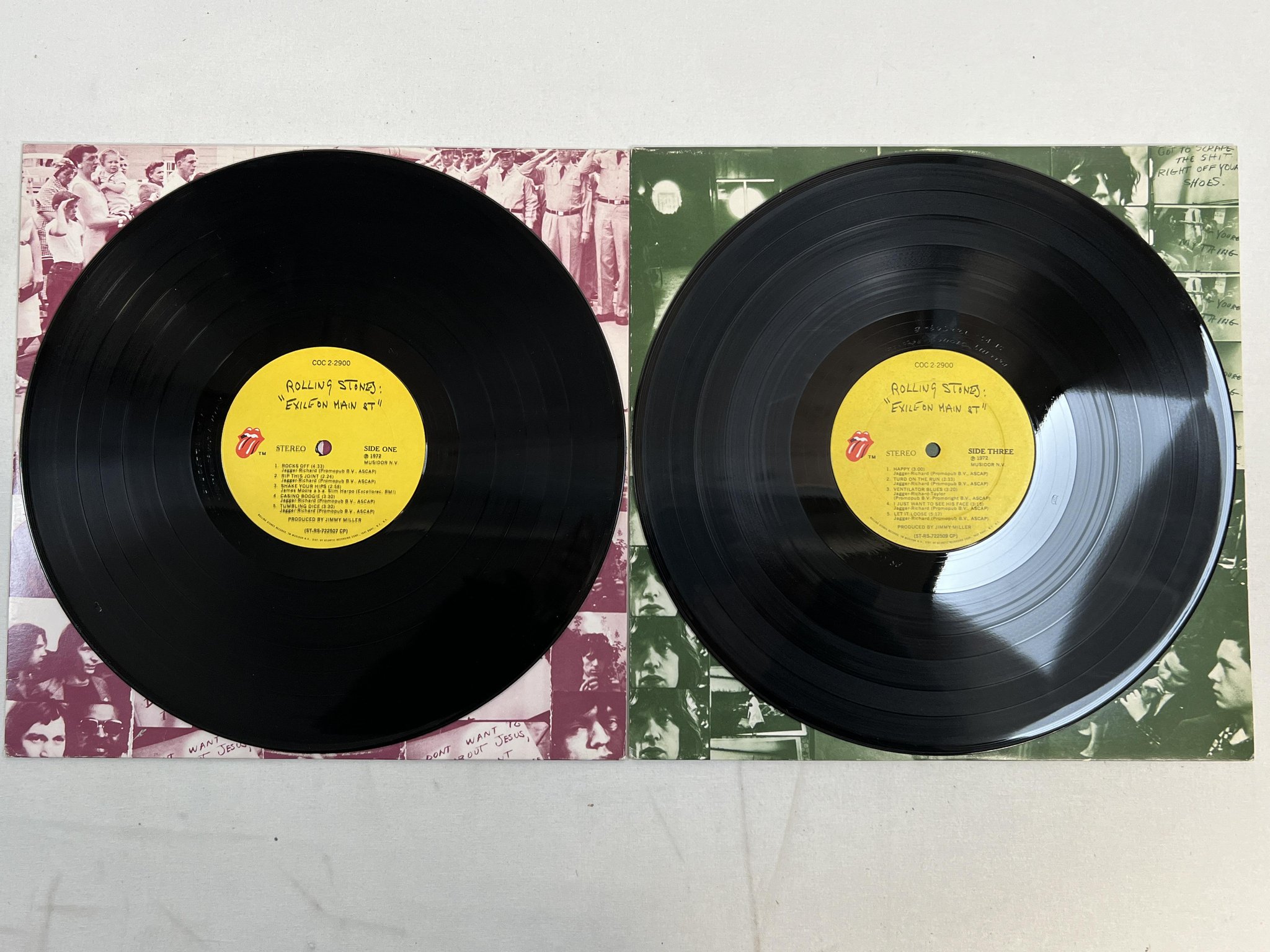 Omslagsbild för skivan ROLLING STONES exile main st 2xLP -72 US COC 2-2900