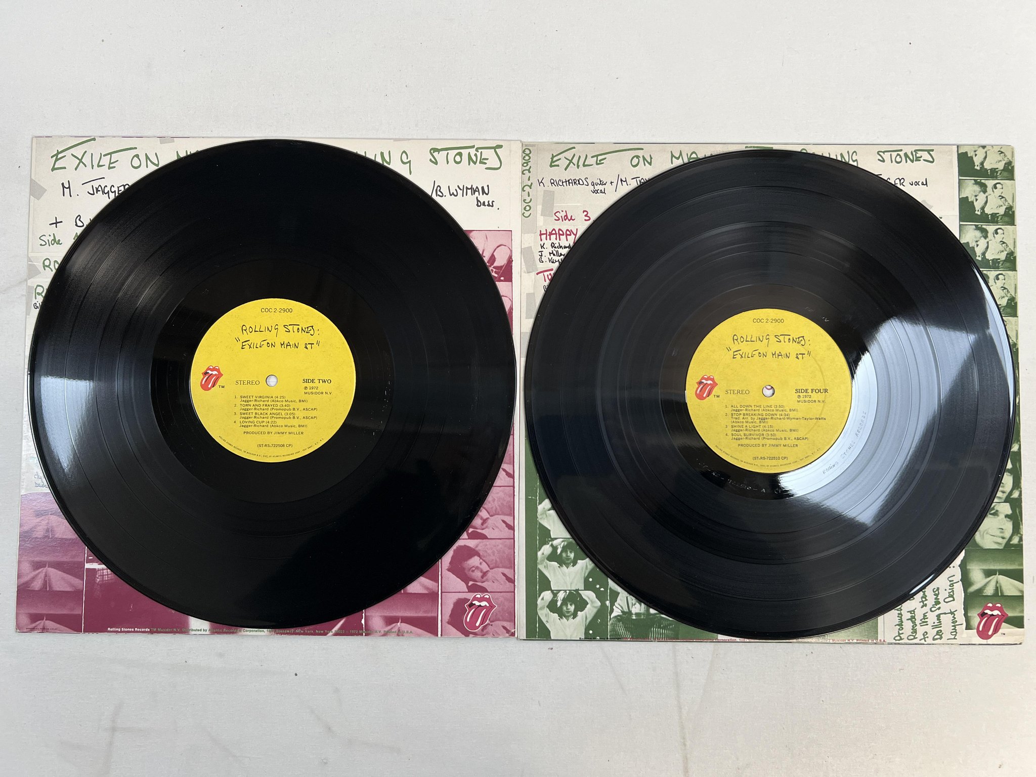 Omslagsbild för skivan ROLLING STONES exile main st 2xLP -72 US COC 2-2900