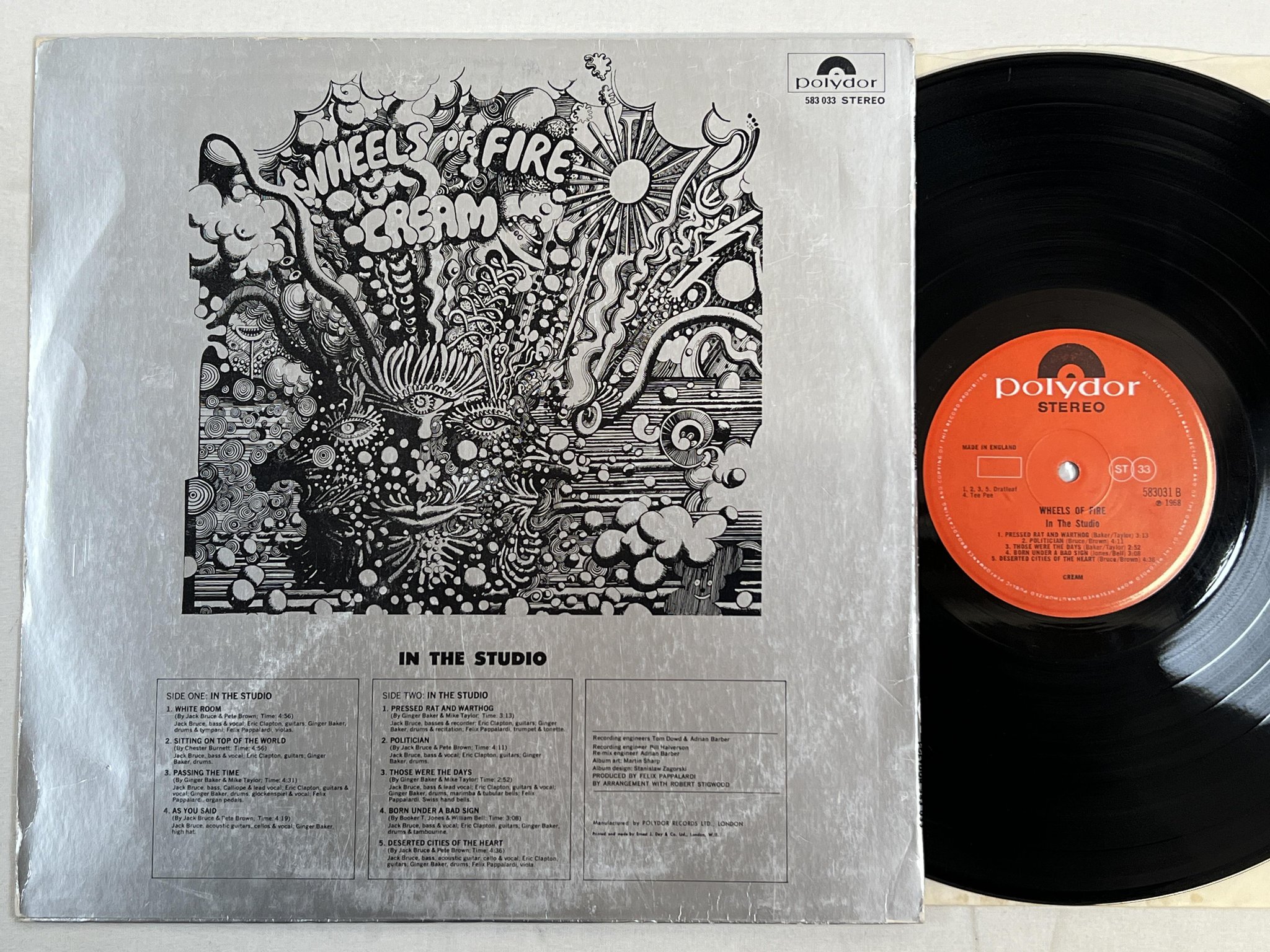 Omslagsbild för skivan CREAM wheels of fire LP re uk POLYDOR 583031