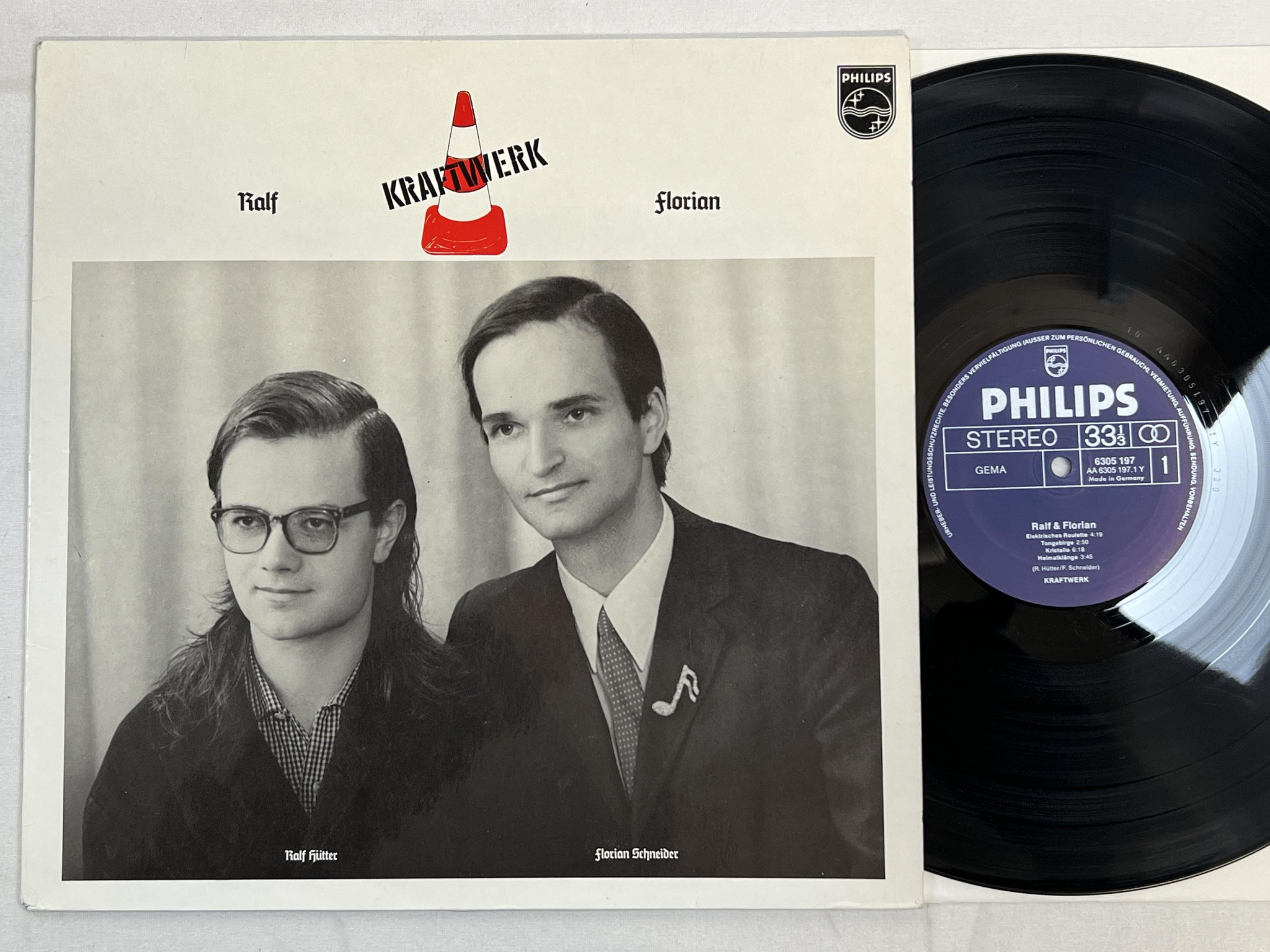 Omslagsbild för skivan KRAFTWERK Ralf & Florian LP -73 Ger PHILIPS 6305 197 ** MEGA RARE POSTER **