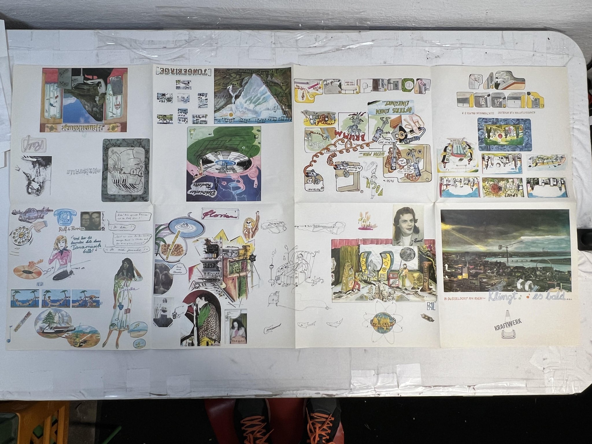 Omslagsbild för skivan KRAFTWERK Ralf & Florian LP -73 Ger PHILIPS 6305 197 ** MEGA RARE POSTER **