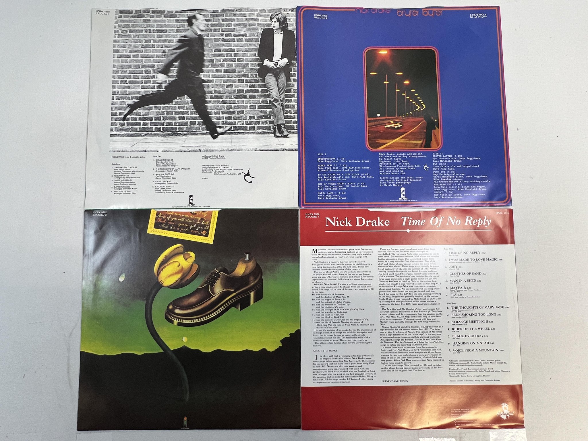 Omslagsbild för skivan NICK DRAKE fruit tree BOX SET 4xLP -86 HANNIBAL HNBX 5302 ** wonderful **