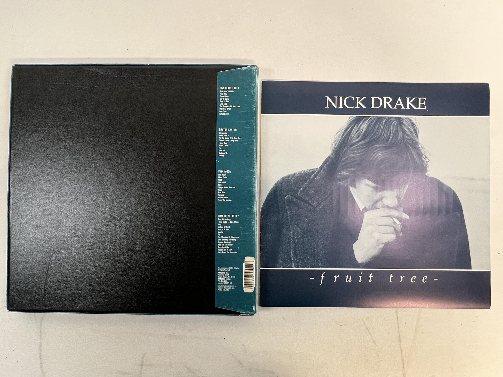 Omslagsbild för skivan NICK DRAKE fruit tree BOX SET 4xLP -86 HANNIBAL HNBX 5302 ** wonderful **