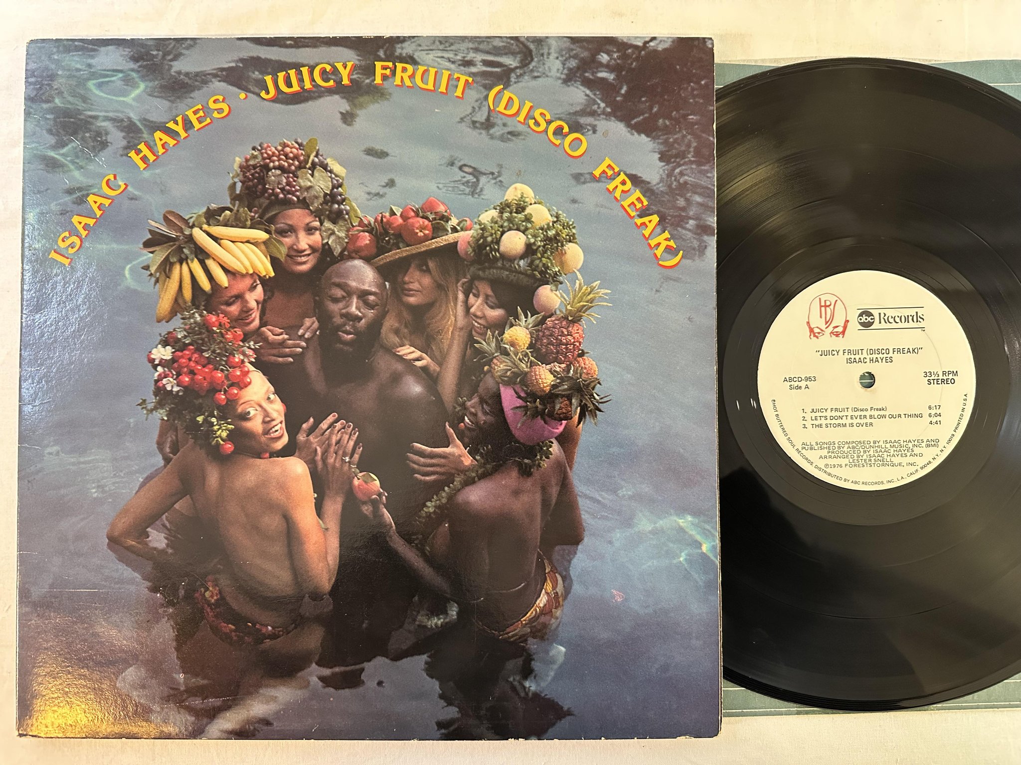 Omslagsbild för skivan ISAAC HAYES Juicy Fruit (Disco Freak) LP -76 US ABC ABCD-953