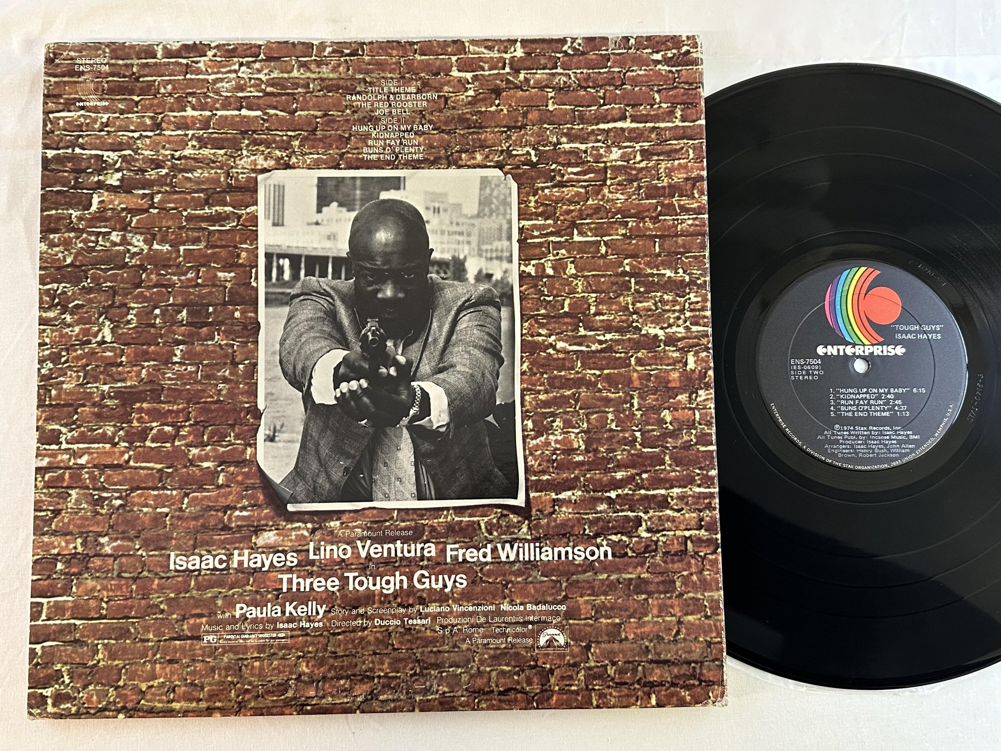 Omslagsbild för skivan ISAAC HAYES Tough Guys LP -74 US ENTERPRISE ENS-7504
