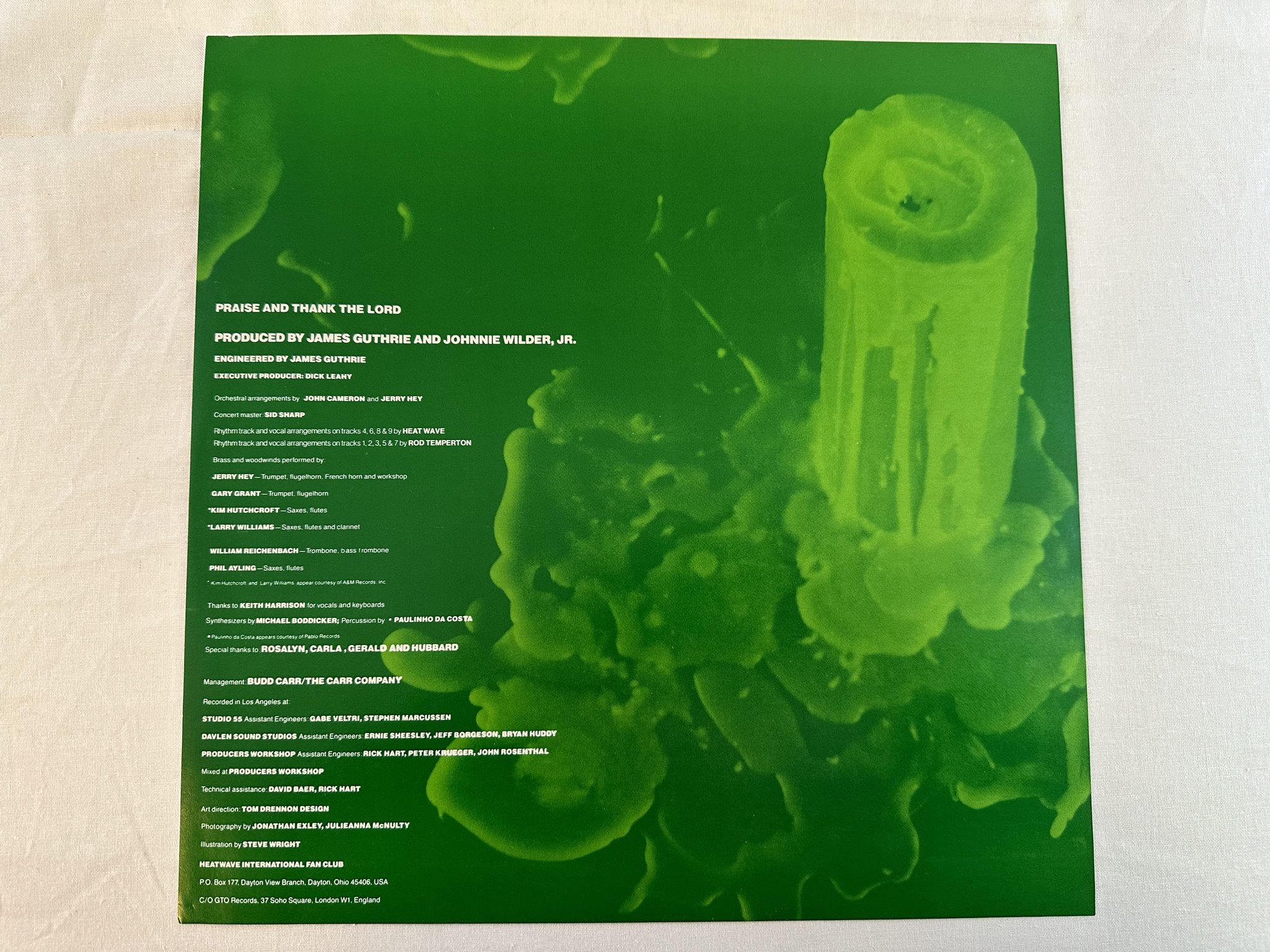 Omslagsbild för skivan HEATWAVE candles LP -80 UK GTO GTLP 047 ** DISCO CLASSIC **