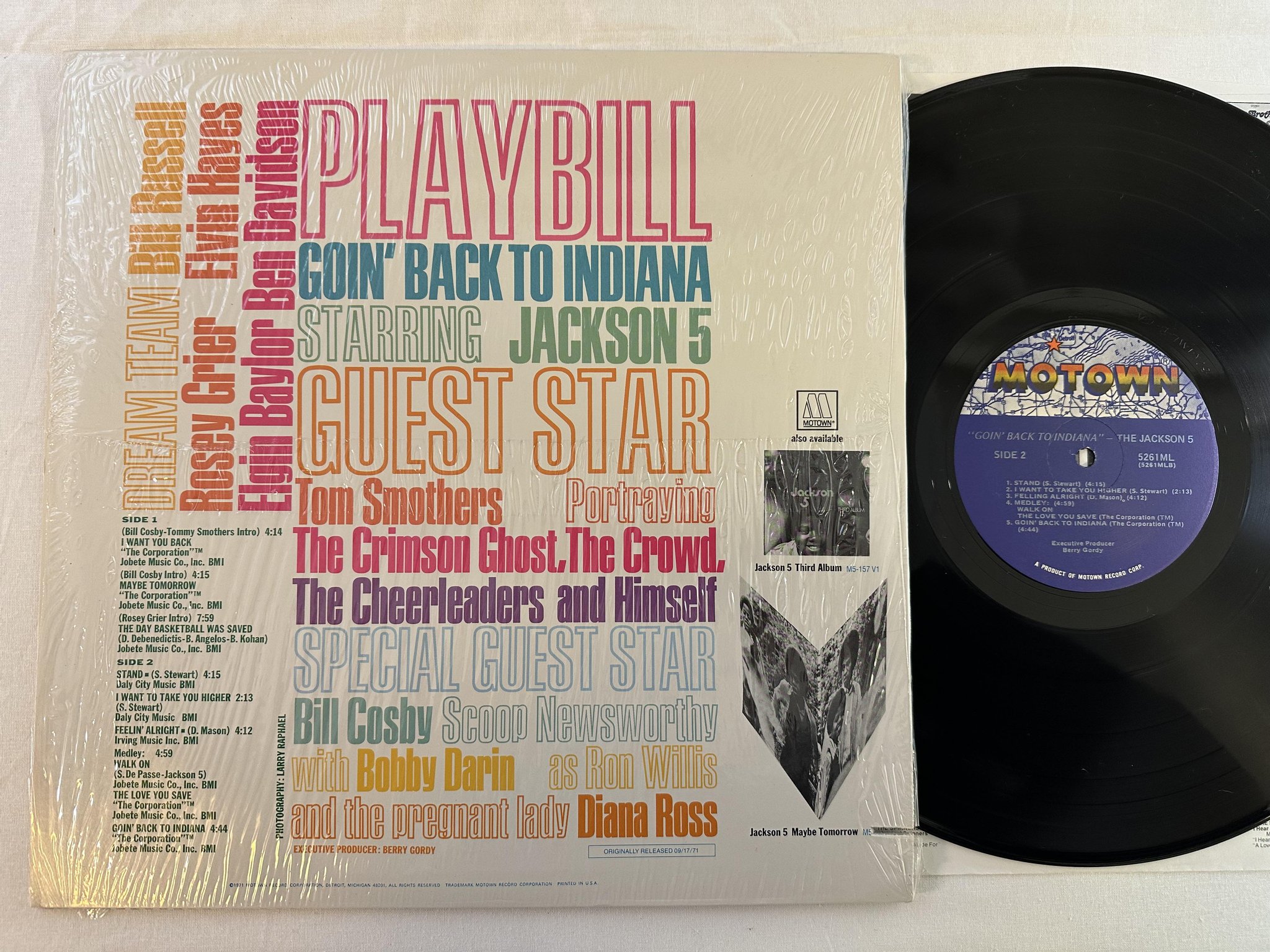 Omslagsbild för skivan THE JACKSON FIVE Goin' Back To Indiana LP -82 US MOTOWN 5261ML