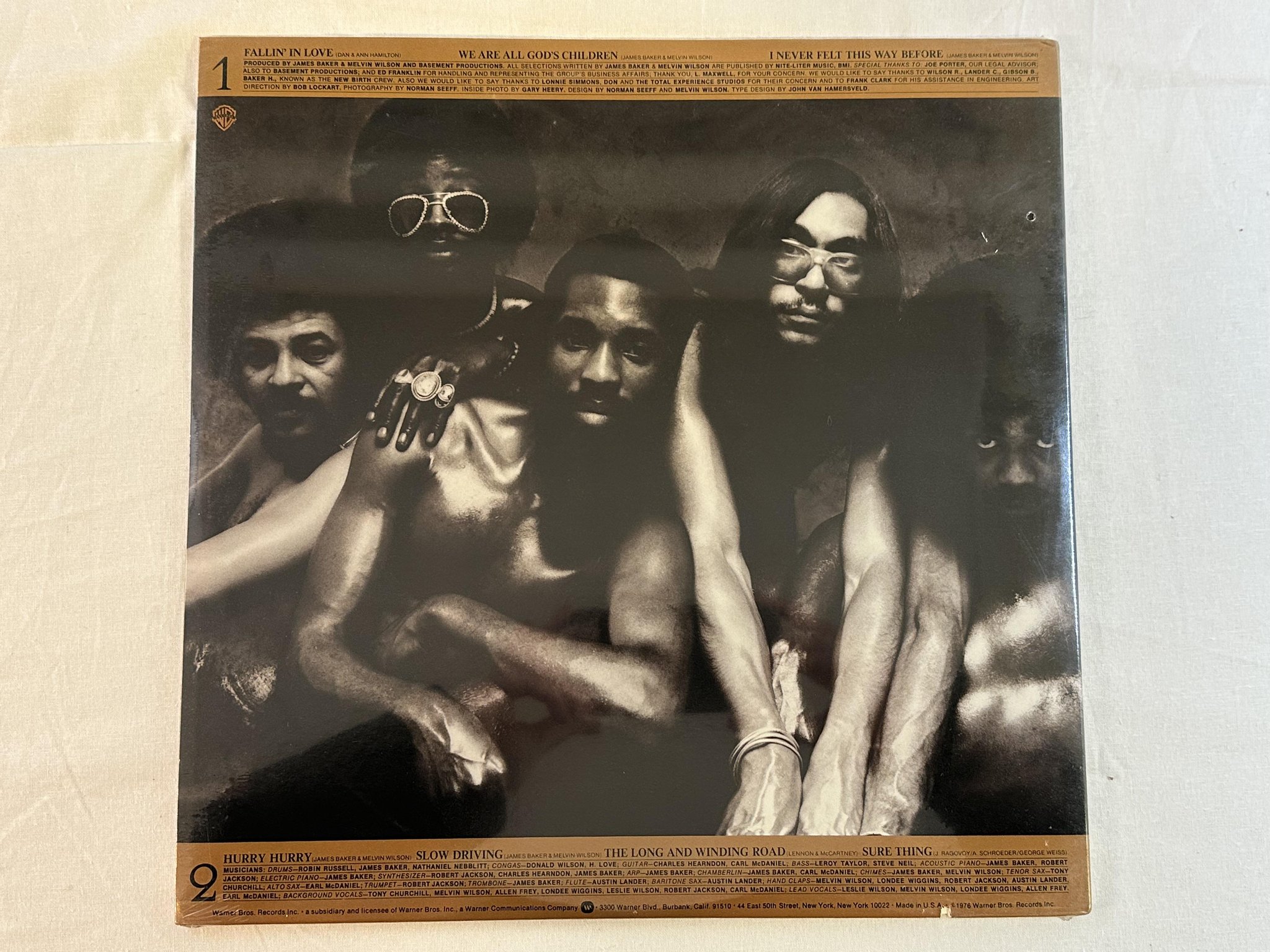 Omslagsbild för skivan NEW BIRTH love potion LP -76 US WARNER BROS BS 2953 ** sealed **