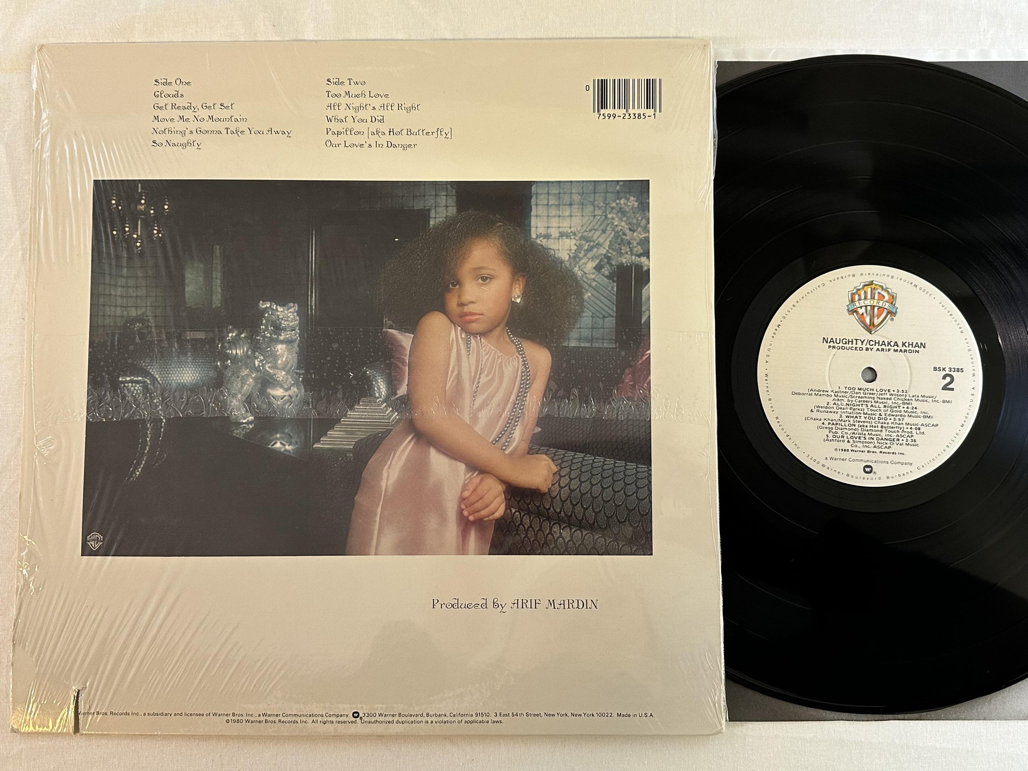 Omslagsbild för skivan CHAKA KHAN Naughty LP -80 US WARNER BSK 3385
