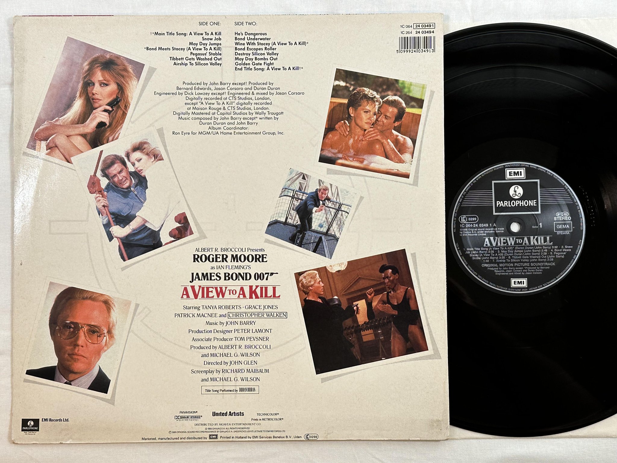 Omslagsbild för skivan A VIEW TO A KILL soundtrack LP -85 EMI / PARLOPHONE 1C 064-2403491 JAMES BOND