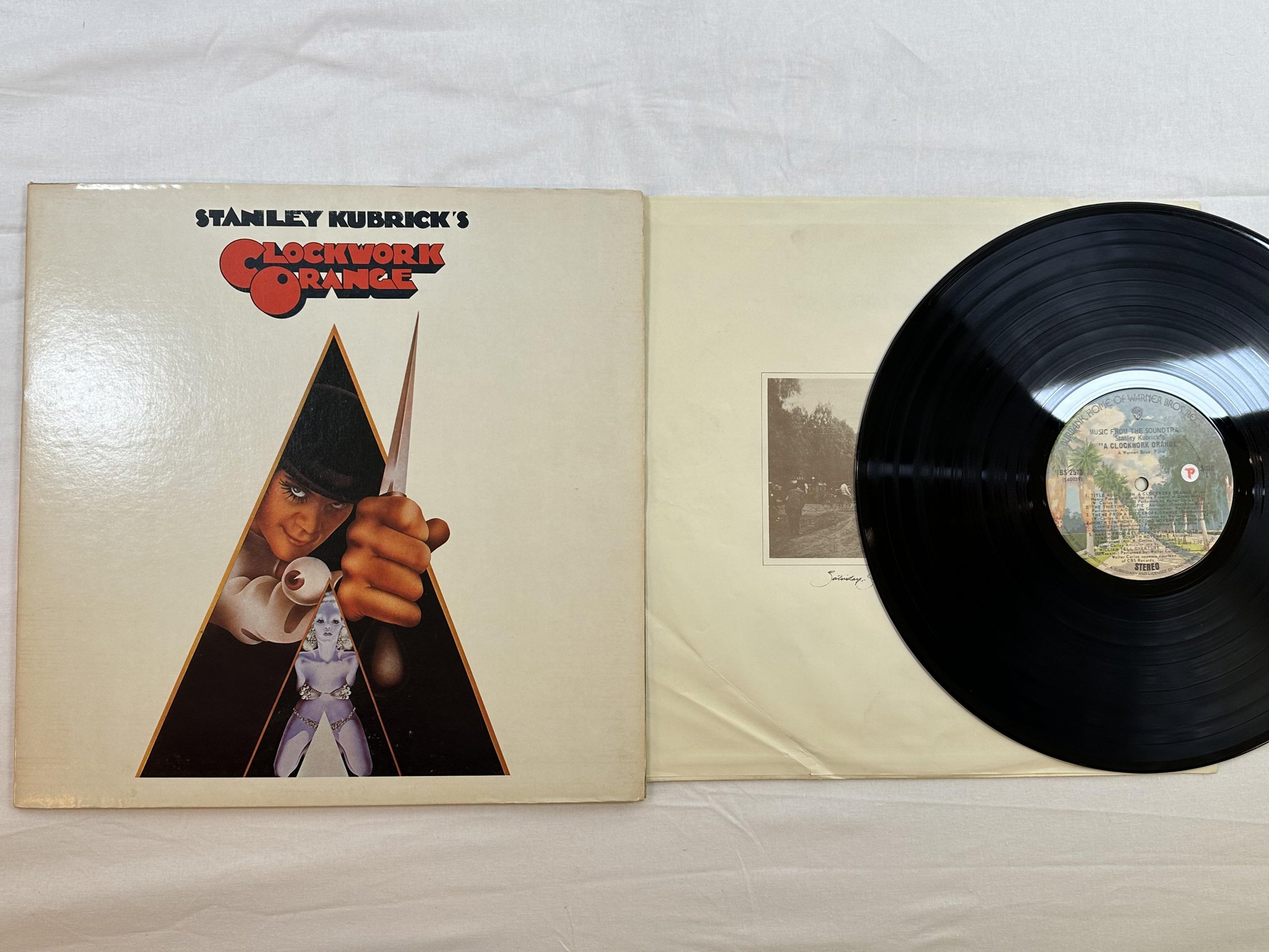 Omslagsbild för skivan A CLOCKWORK ORANGE soundtrack LP -72 US WARNER BS 2573