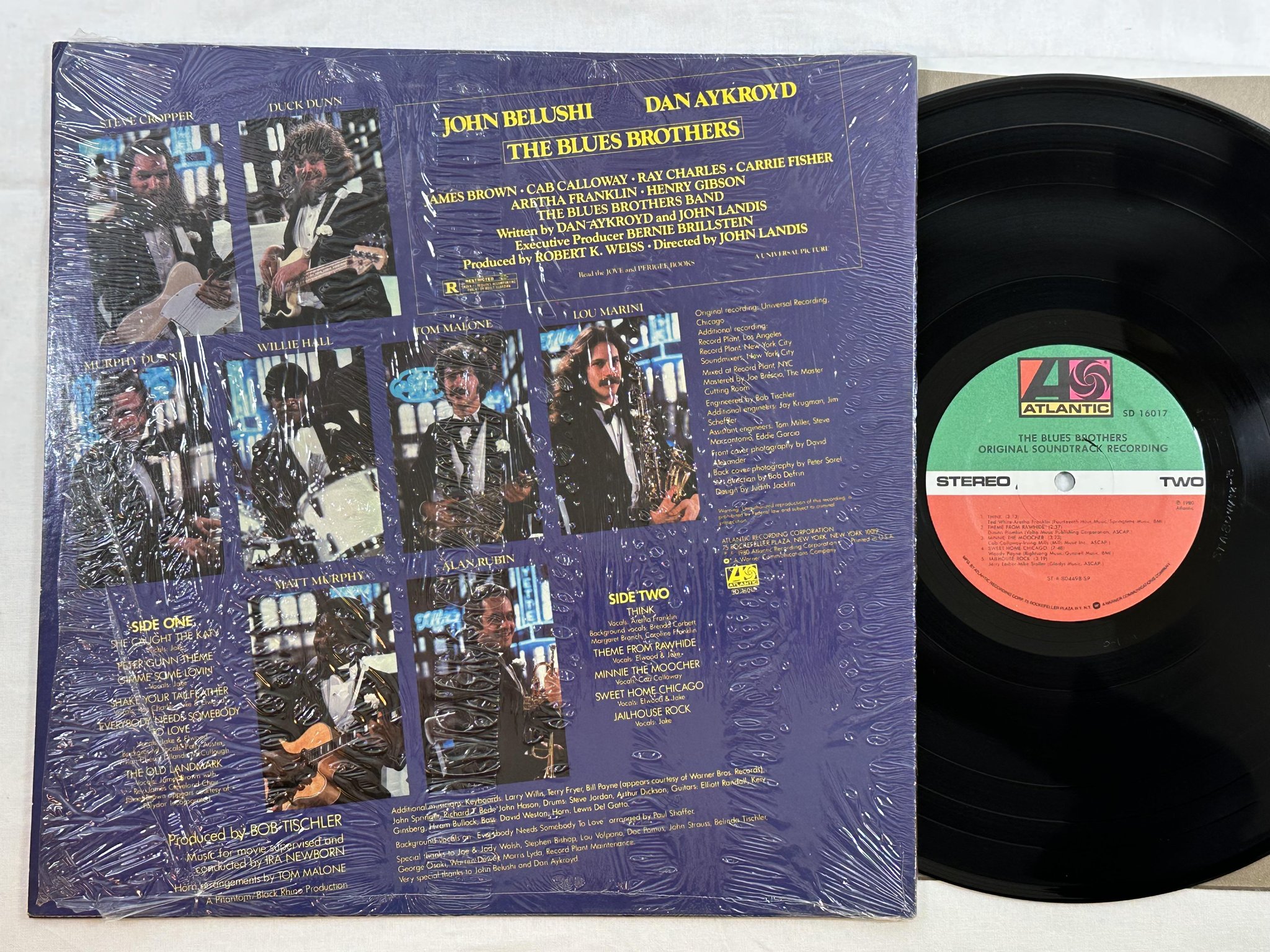 Omslagsbild för skivan THE BLUES BROTHERS soundtrack LP -80 US ATLANTIC SD 16017