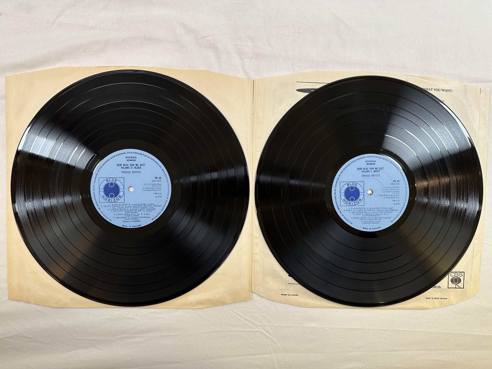 Omslagsbild för skivan V/A how blue can we get 2xLP -70 UK BLUE HORIZON PR 45/46 ** w/ booklet **