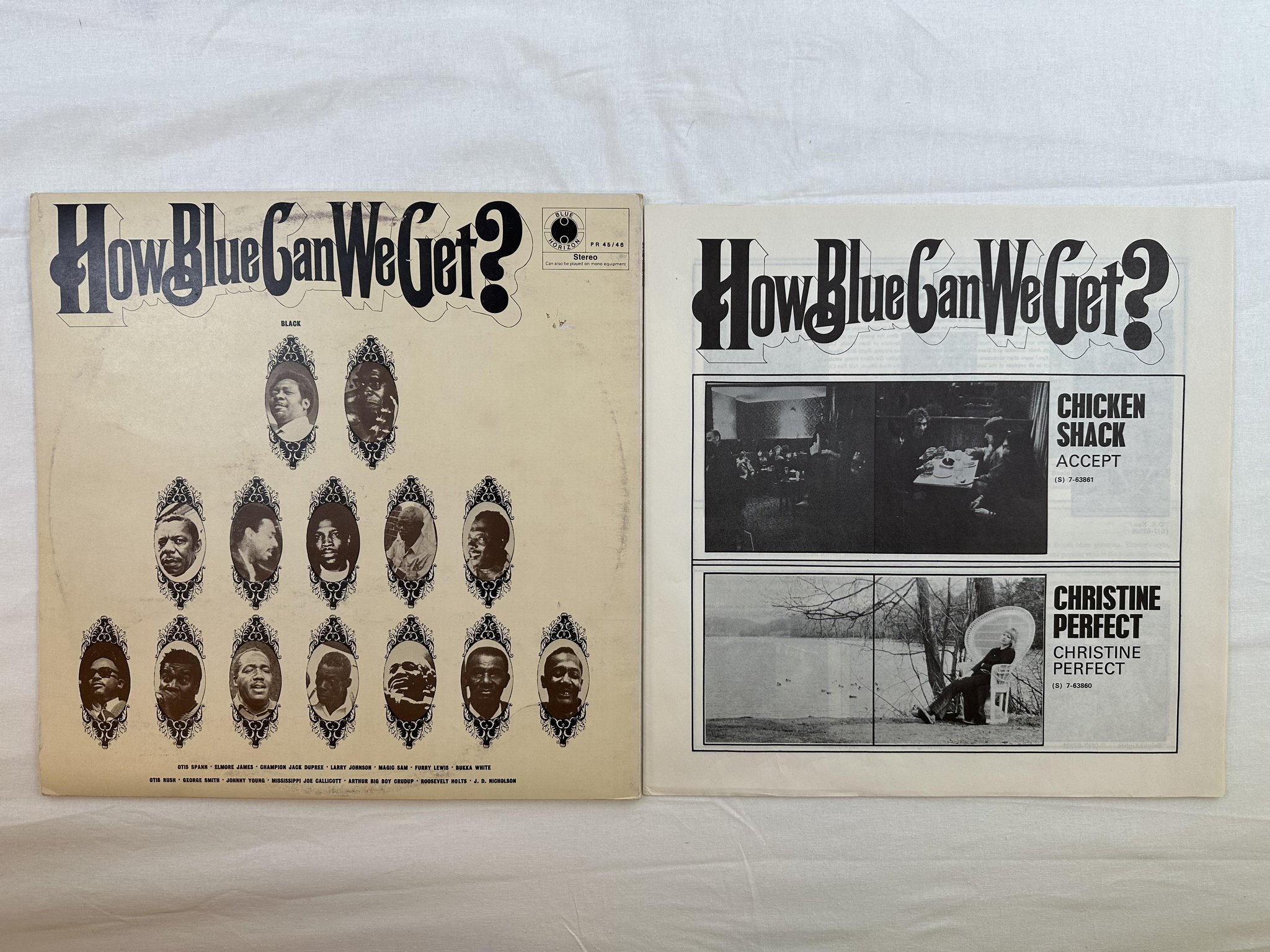 Omslagsbild för skivan V/A how blue can we get 2xLP -70 UK BLUE HORIZON PR 45/46 ** w/ booklet **