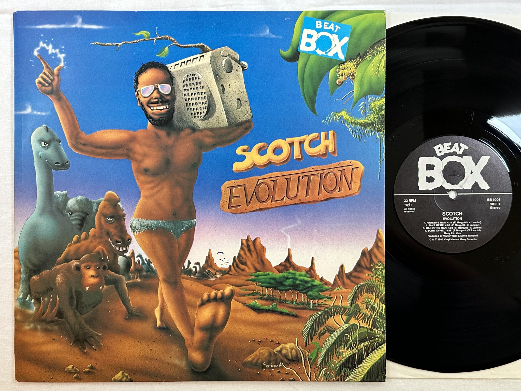 Omslagsbild för skivan SCOTCH evolution LP -85 ncb BEAT BOX BB 9006 ** italo disco **