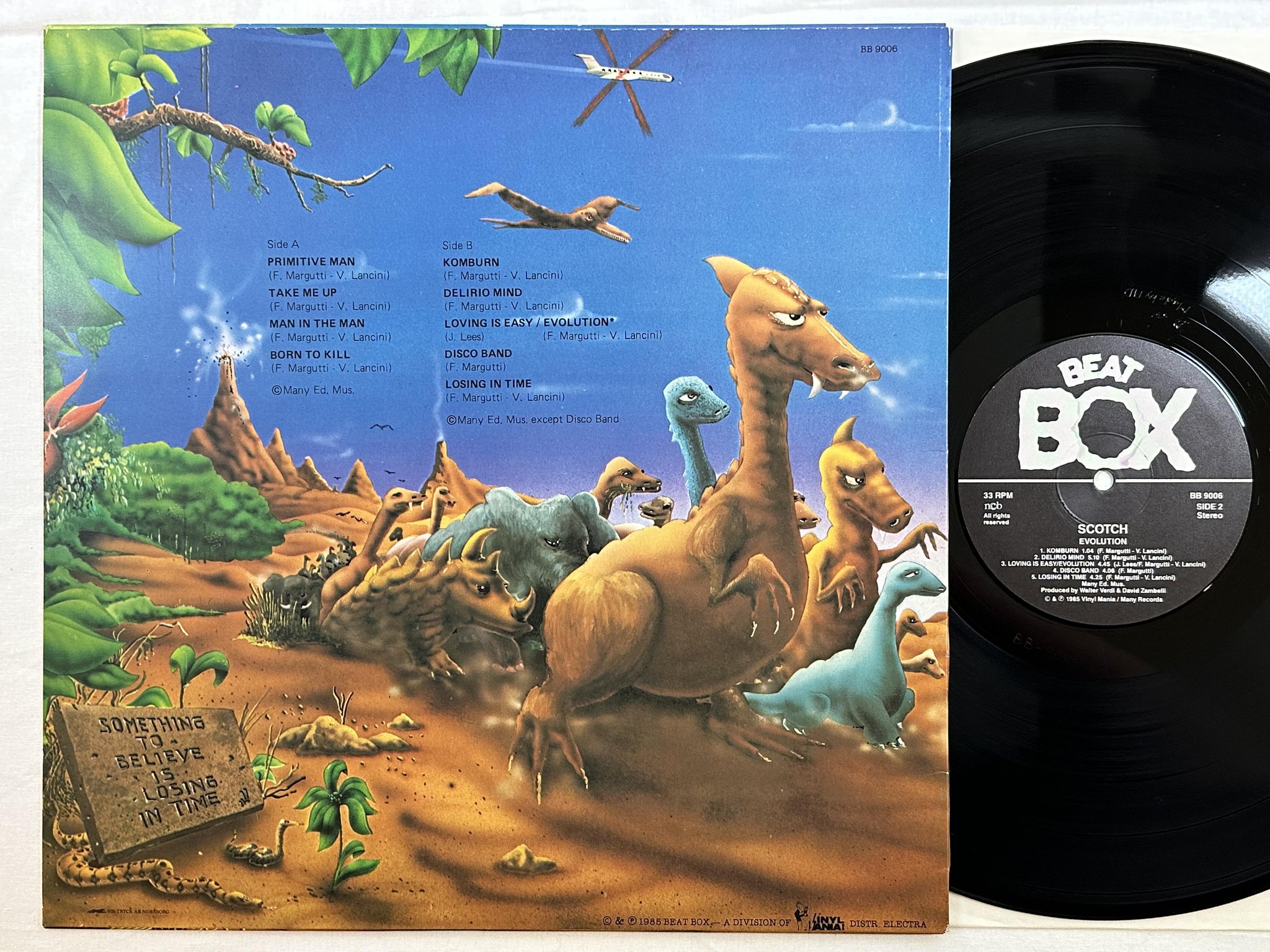 Omslagsbild för skivan SCOTCH evolution LP -85 ncb BEAT BOX BB 9006 ** italo disco **
