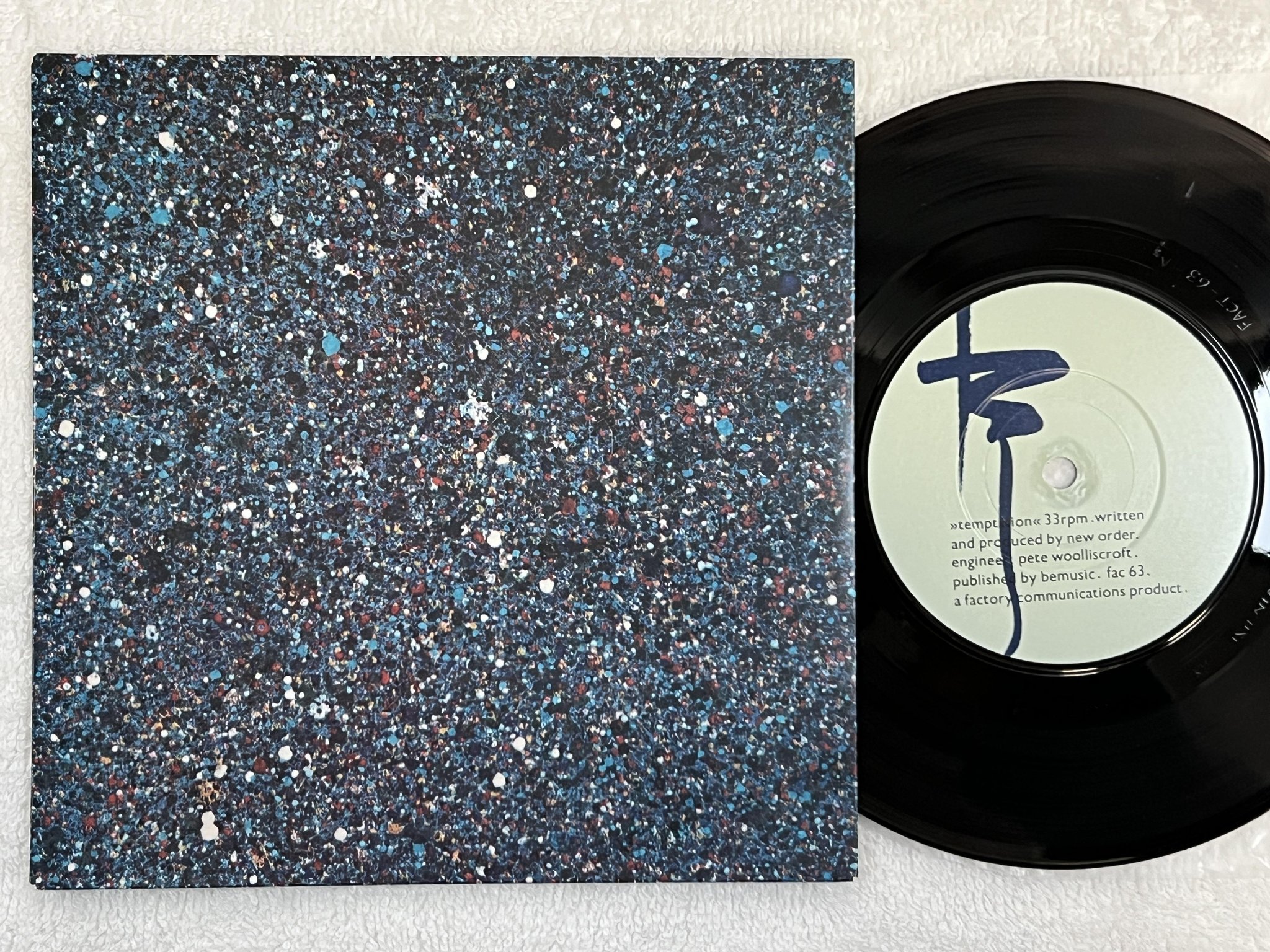 Omslagsbild för skivan NEW ORDER Temptation 7" -82 UK FACTORY FAC 63