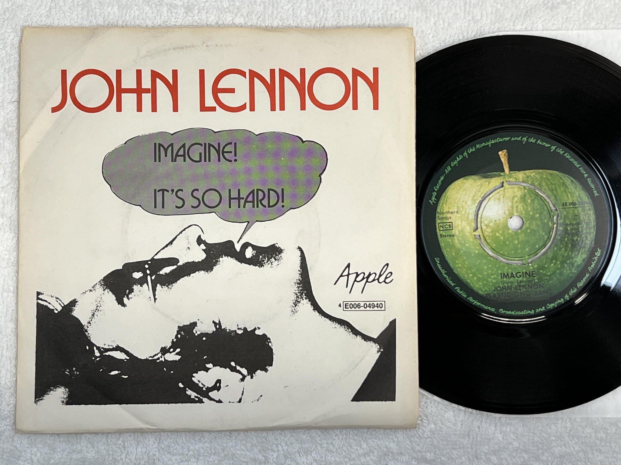 Omslagsbild för skivan JOHN LENNON imagine 7" -71 NCB APPLE 4E 006-04940