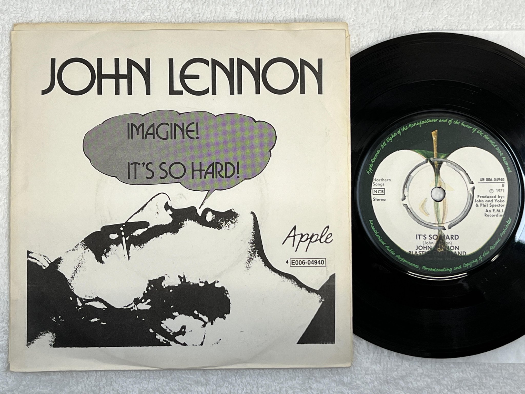 Omslagsbild för skivan JOHN LENNON imagine 7" -71 NCB APPLE 4E 006-04940