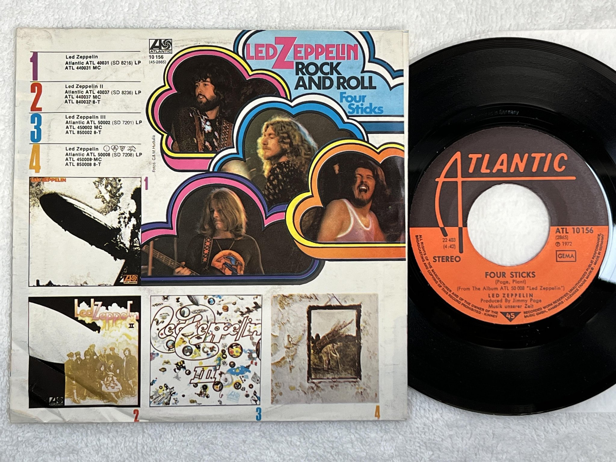 Omslagsbild för skivan LED ZEPPELIN rock and roll 7" -72 Ger ATLANTIC ATL 10 156