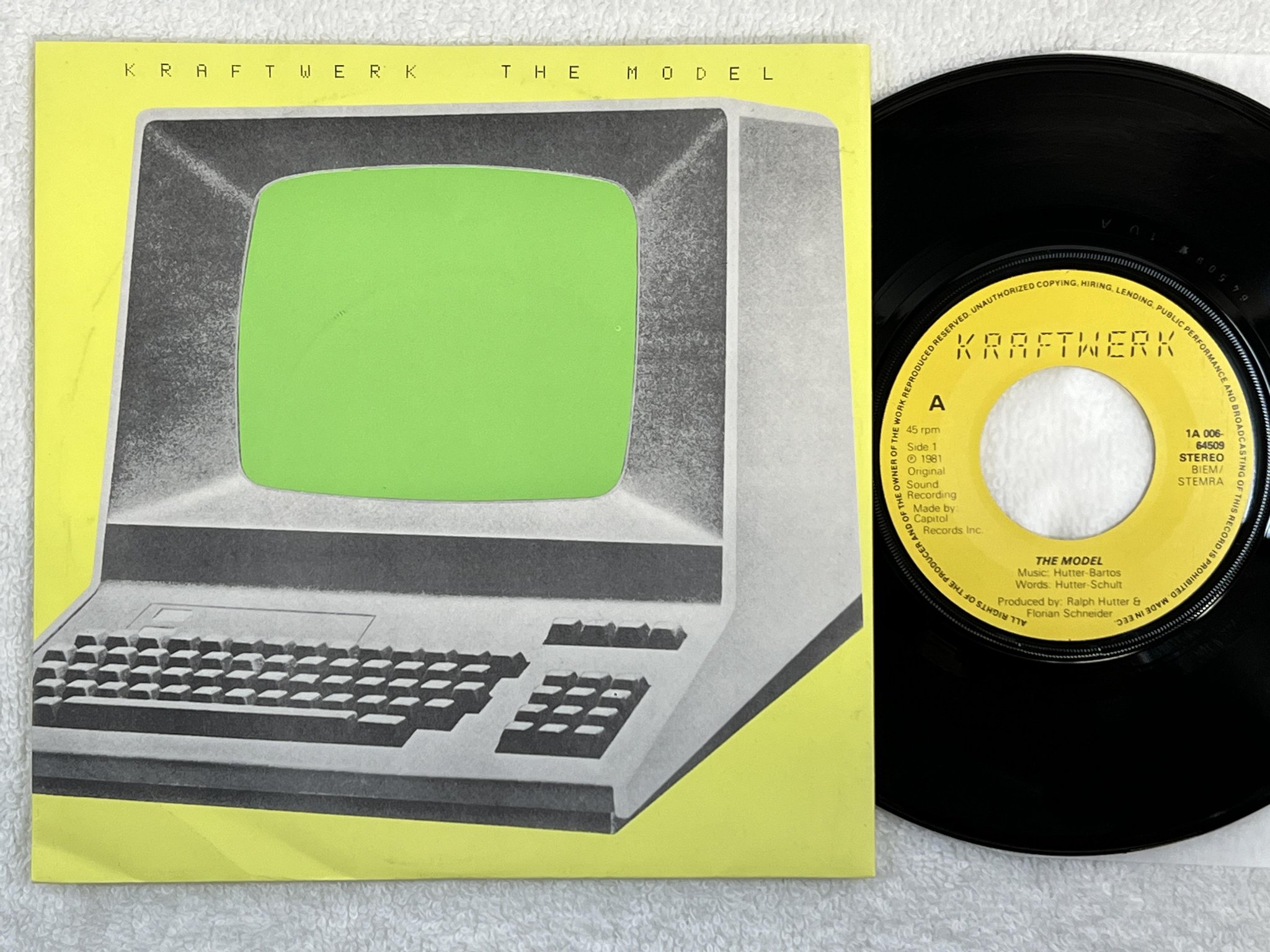Omslagsbild för skivan KRAFTWERK the model 7" -81 EMI 1A 006-64509