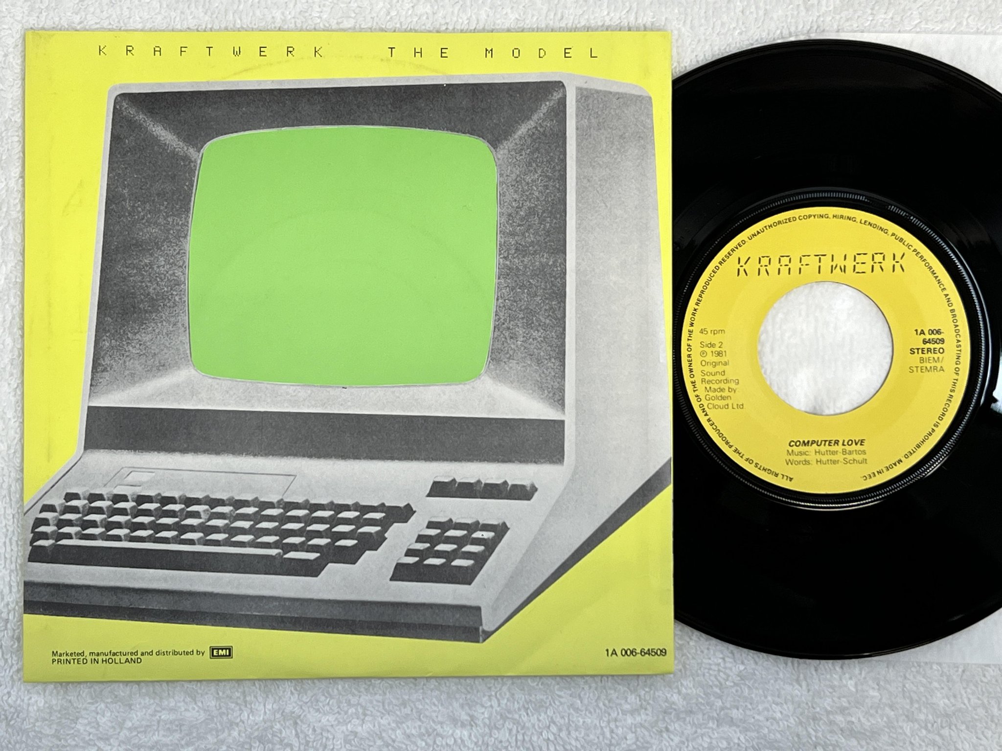 Omslagsbild för skivan KRAFTWERK the model 7" -81 EMI 1A 006-64509