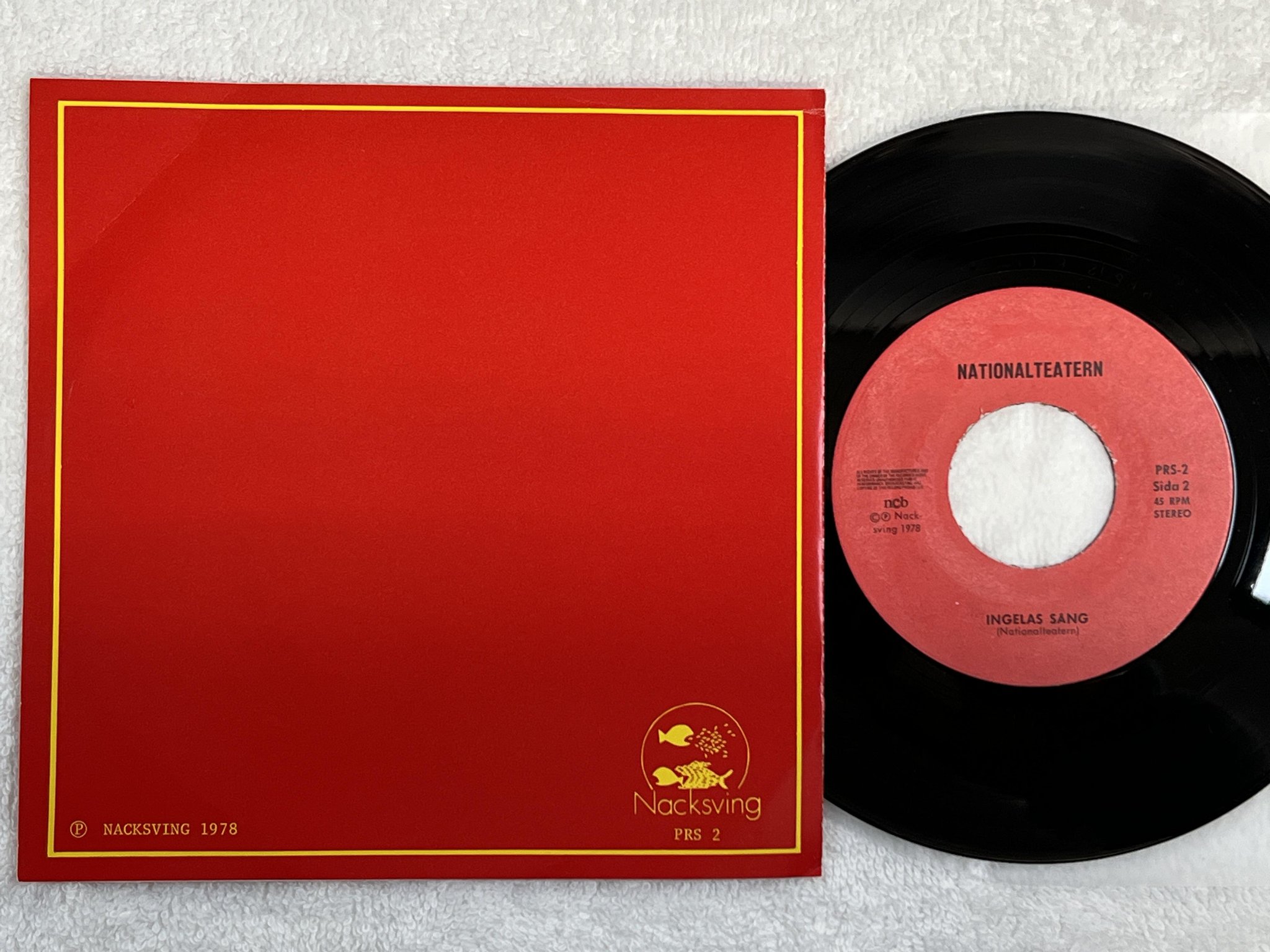 Omslagsbild för skivan NATIONALTEATERN kolla kolla 7" Swe -78 NACKSVING PRS-2 **** KULT ****