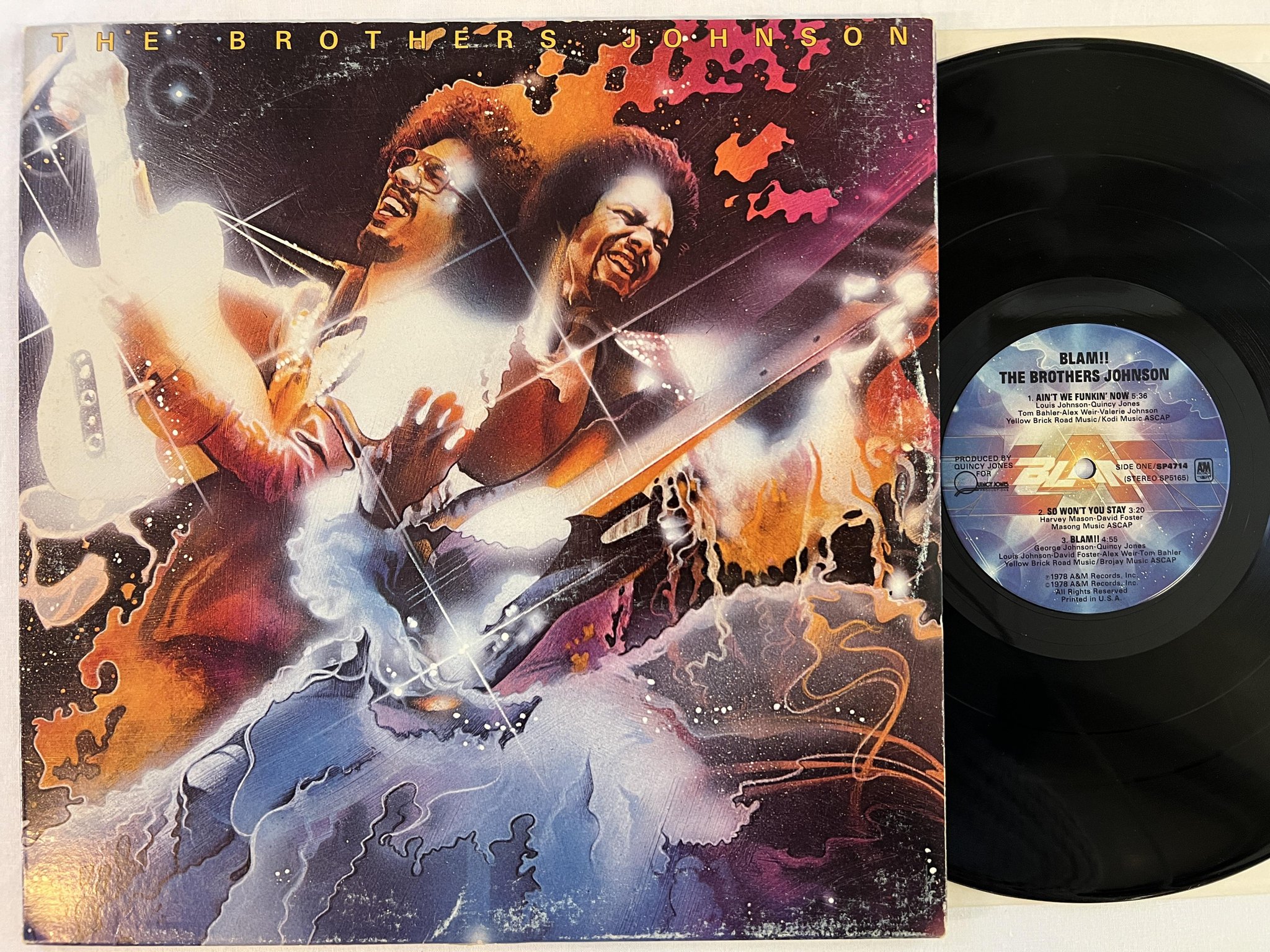Omslagsbild för skivan THE BROTHER JOHNSON blam! LP -78 US A&M SP4714