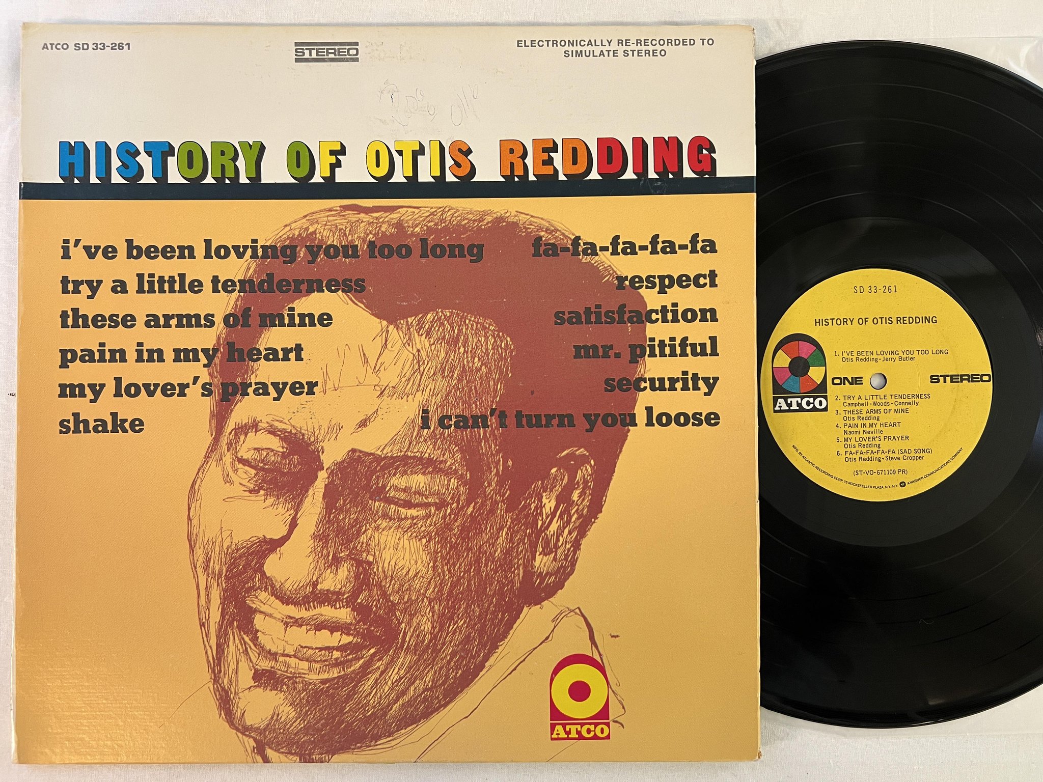 Omslagsbild för skivan OTIS REDDING history of .. LP -67 US ATCO SD 33-261