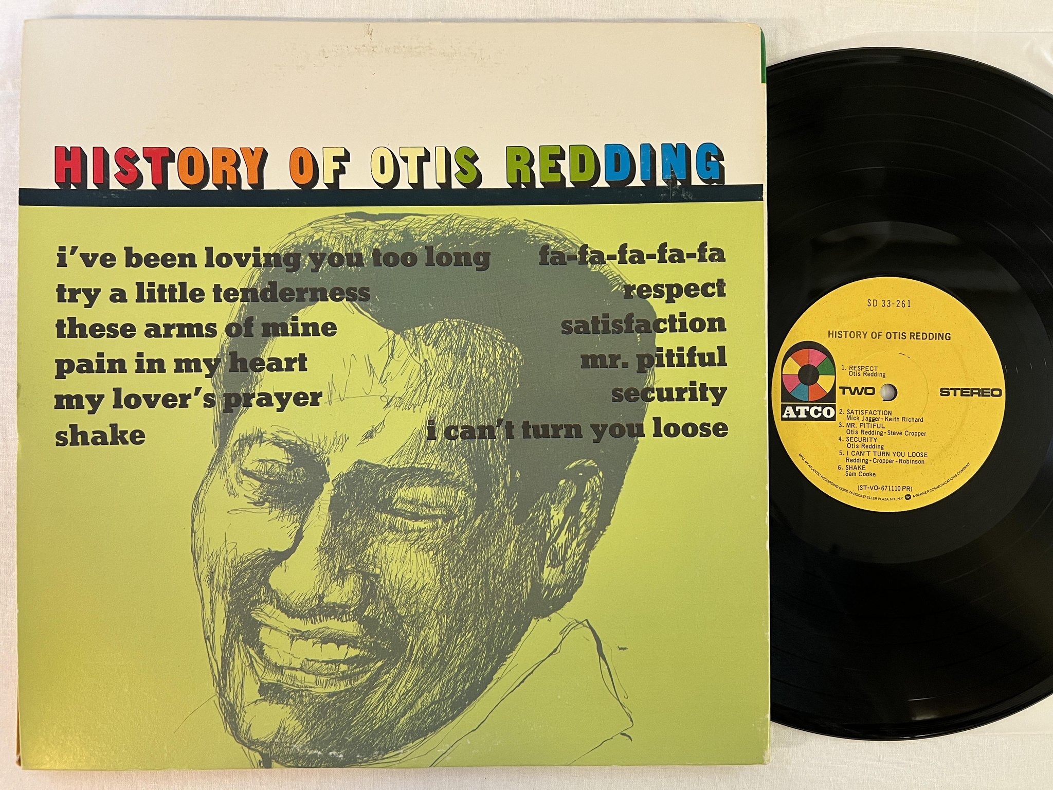 Omslagsbild för skivan OTIS REDDING history of .. LP -67 US ATCO SD 33-261