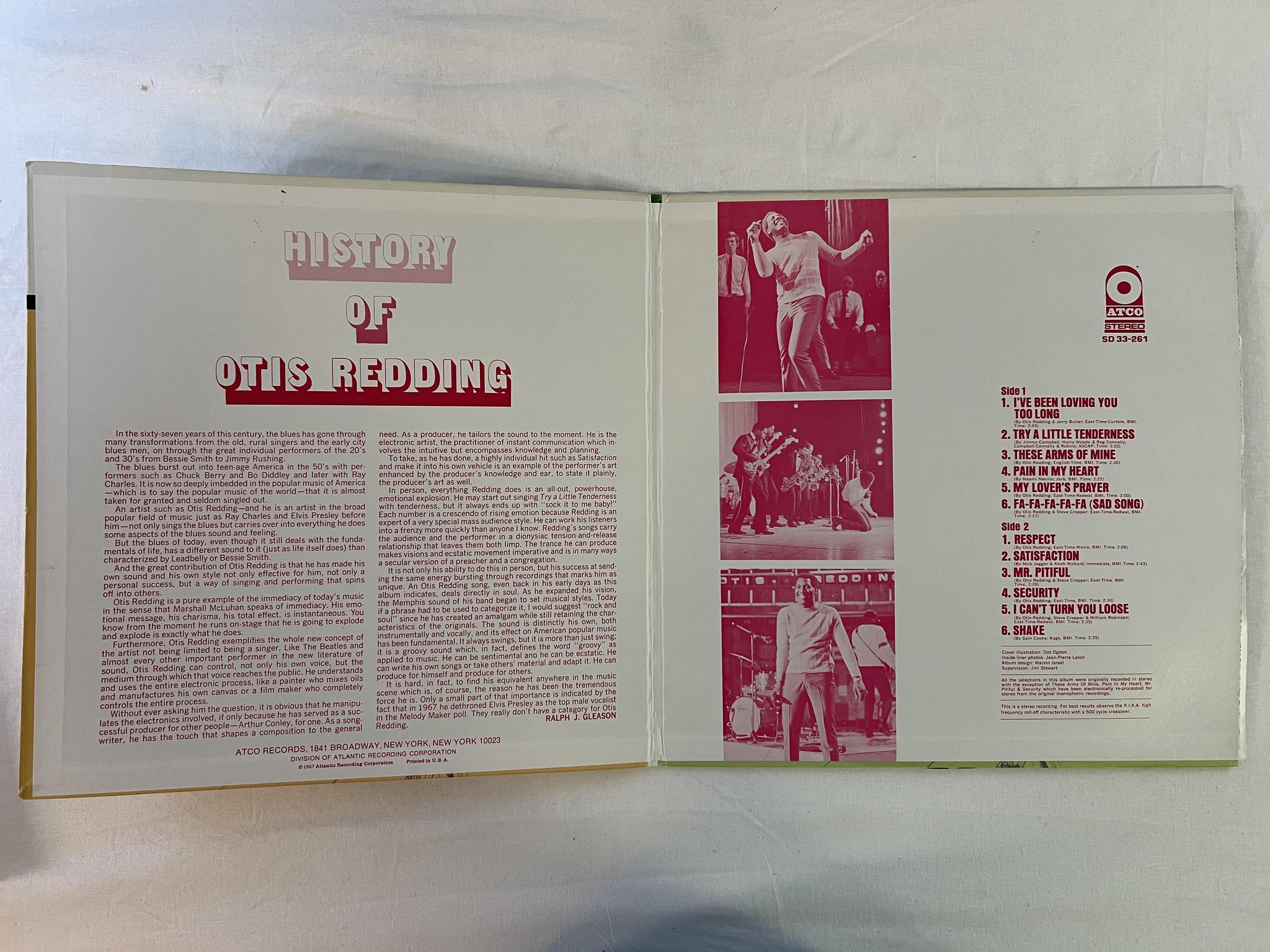 Omslagsbild för skivan OTIS REDDING history of .. LP -67 US ATCO SD 33-261