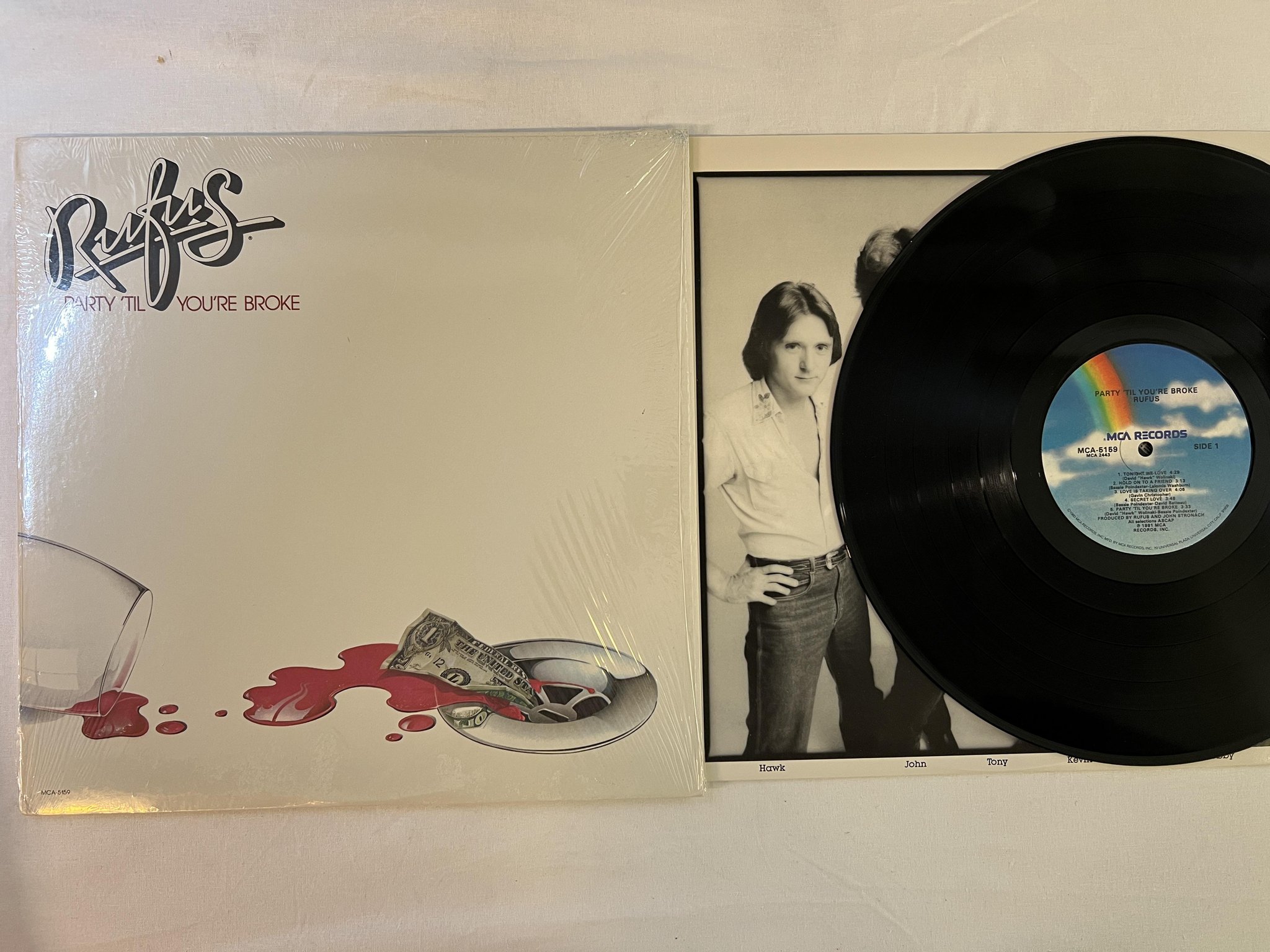 Omslagsbild för skivan RUFUS party 'til your broke LP -81 US MCA 5159