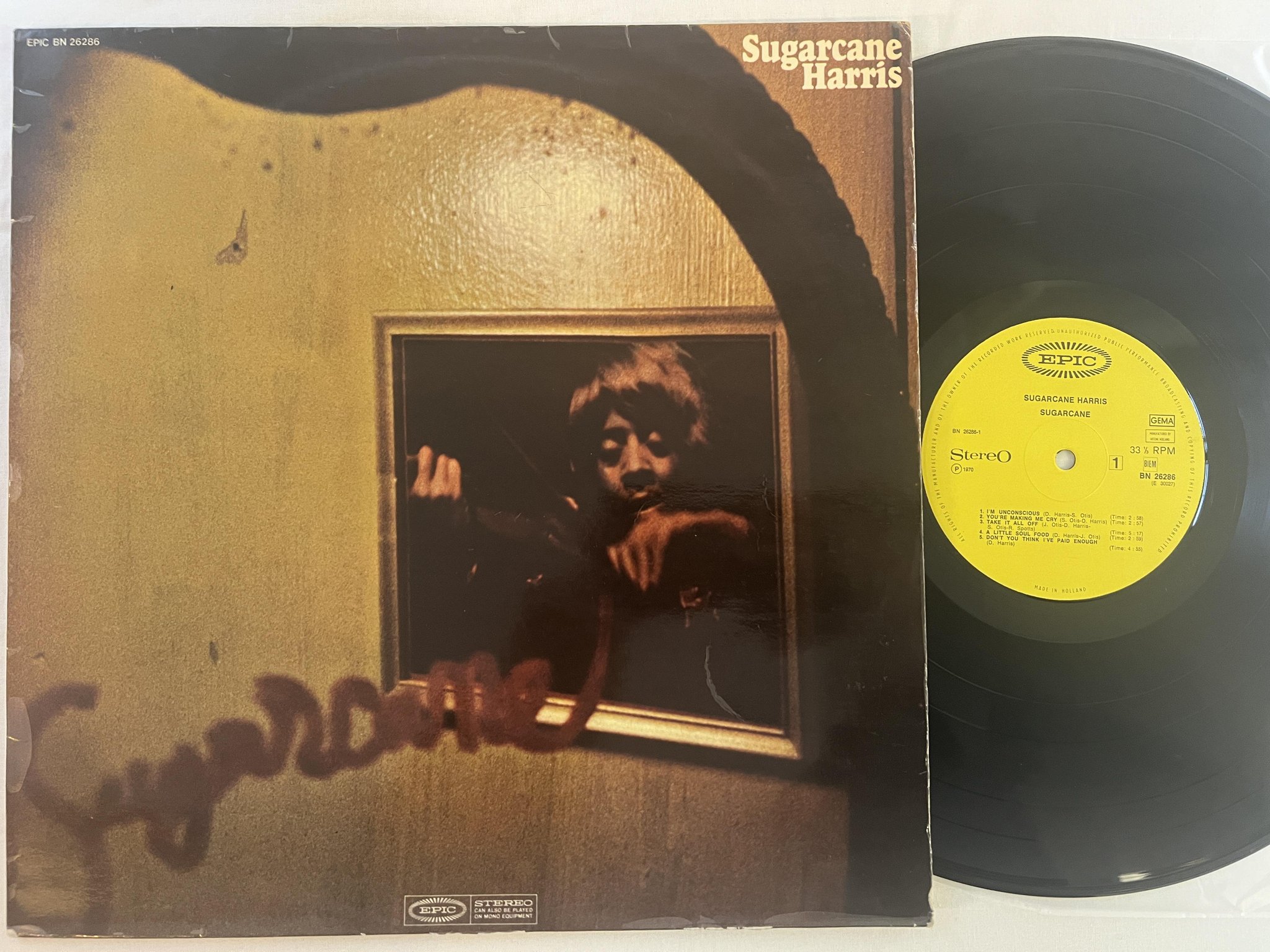 Omslagsbild för skivan SUGARCANE HARRIS sugarcane LP -70 EPIC BN 26286