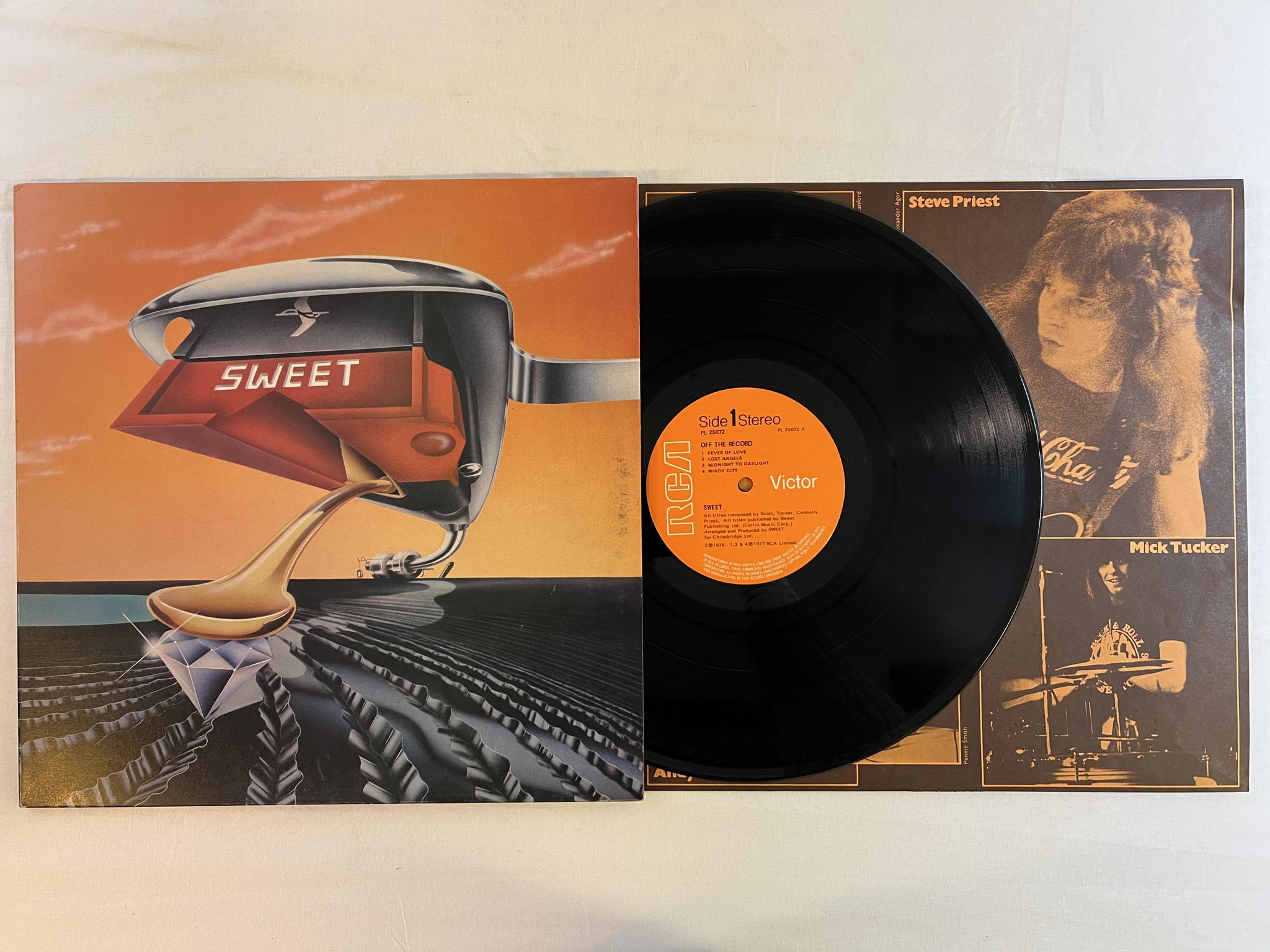 Omslagsbild för skivan SWEET off the record LP -77 UK RCA PL 25072