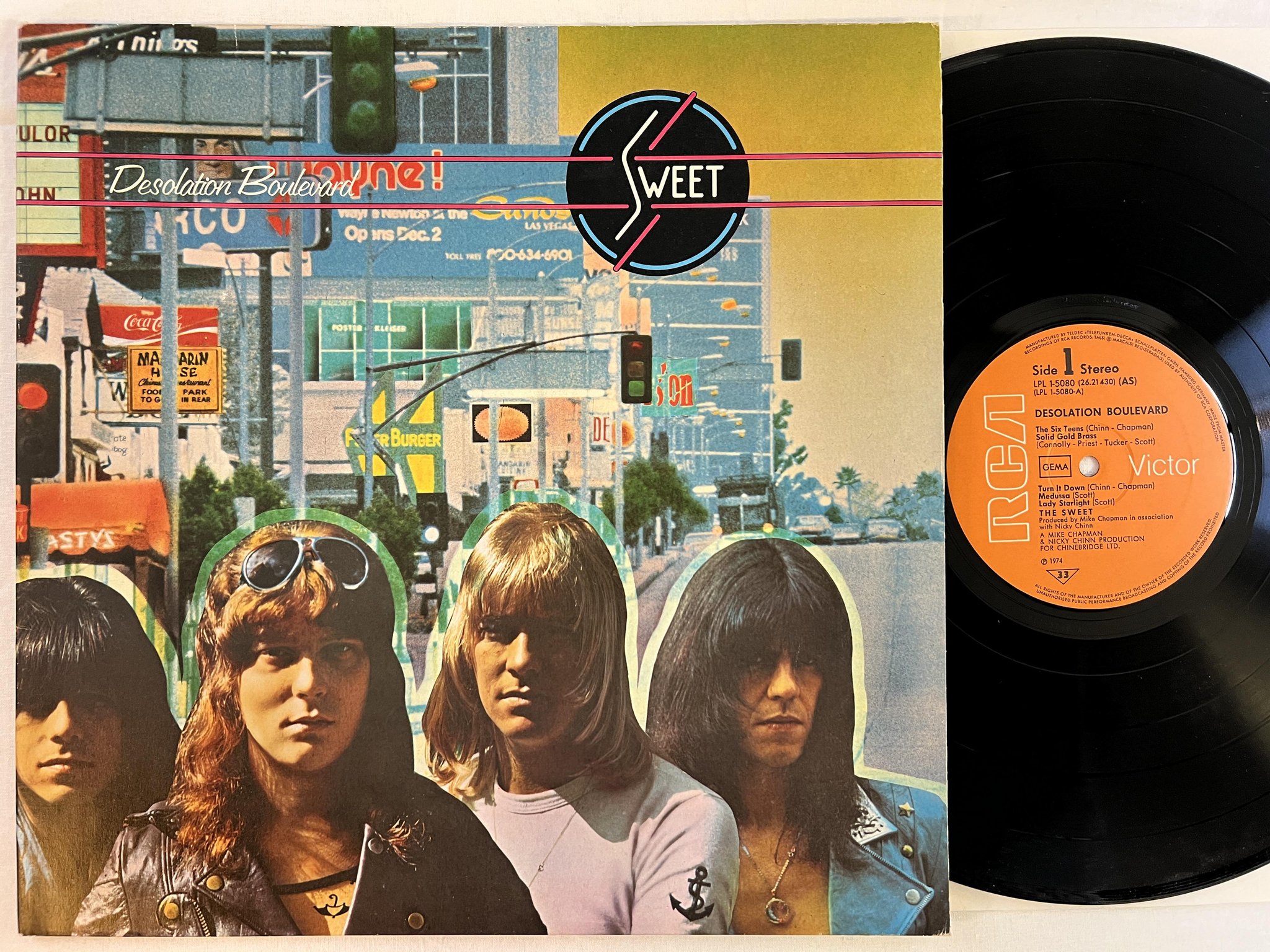 Omslagsbild för skivan SWEET desolation boulevard LP -74 Ger RCA LPL 1-5080