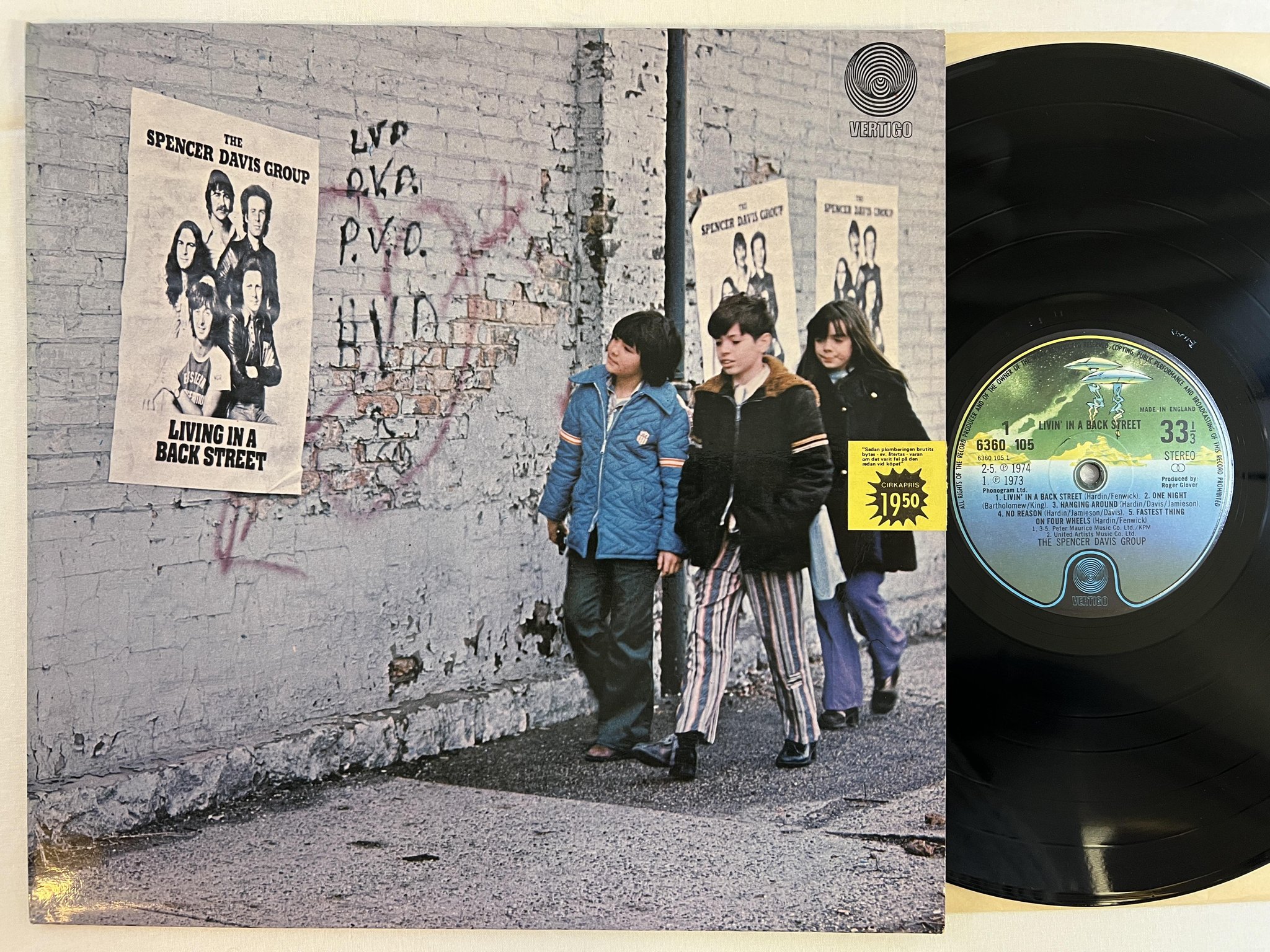 Omslagsbild för skivan THE SPENCER DAVIS GROUP livin' in a back street LP -74 UK VERTIGO 6360 105