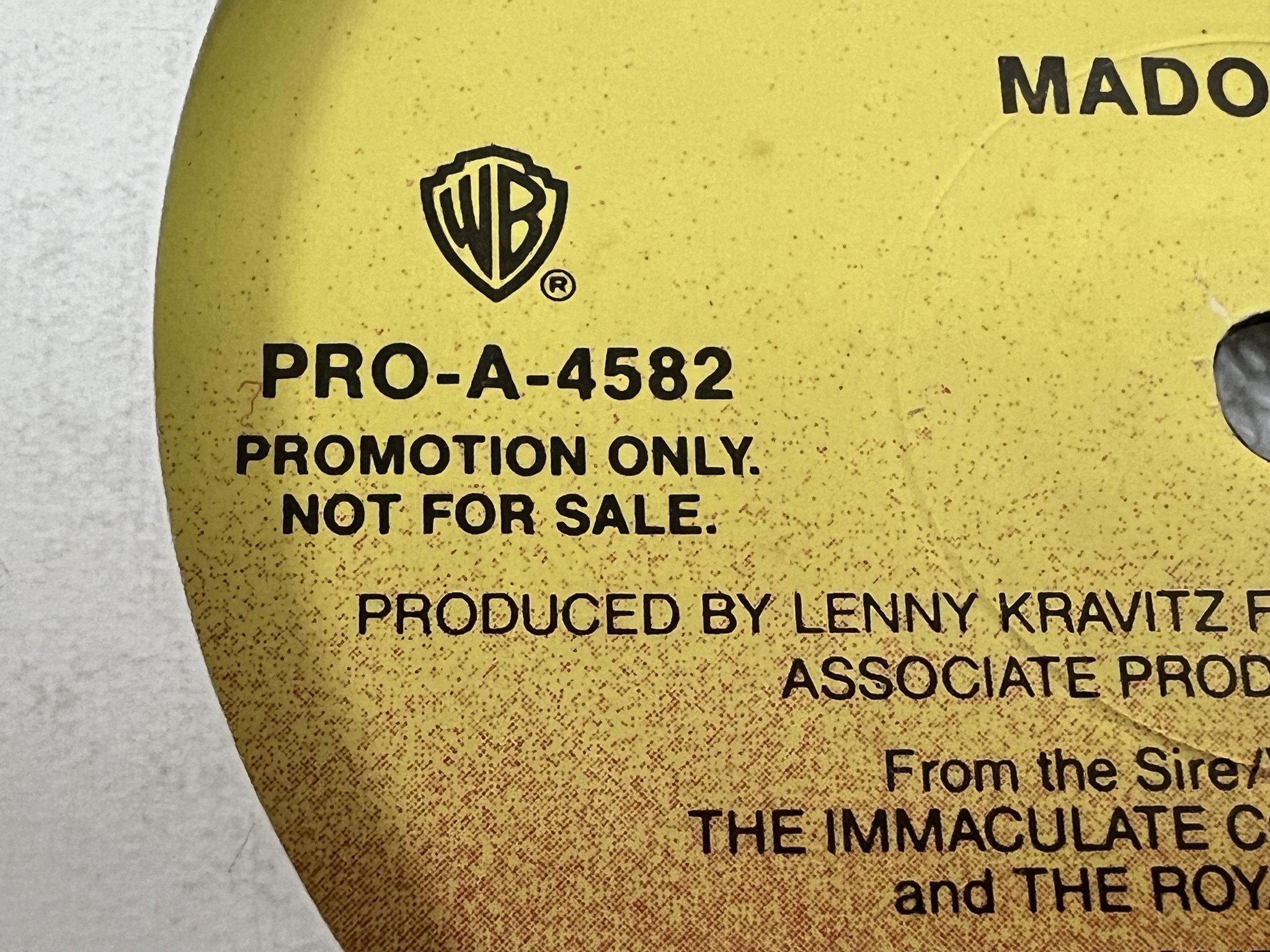 Omslagsbild för skivan MADONNA justify my love 12" -90 US SIRE PRO-A-4613