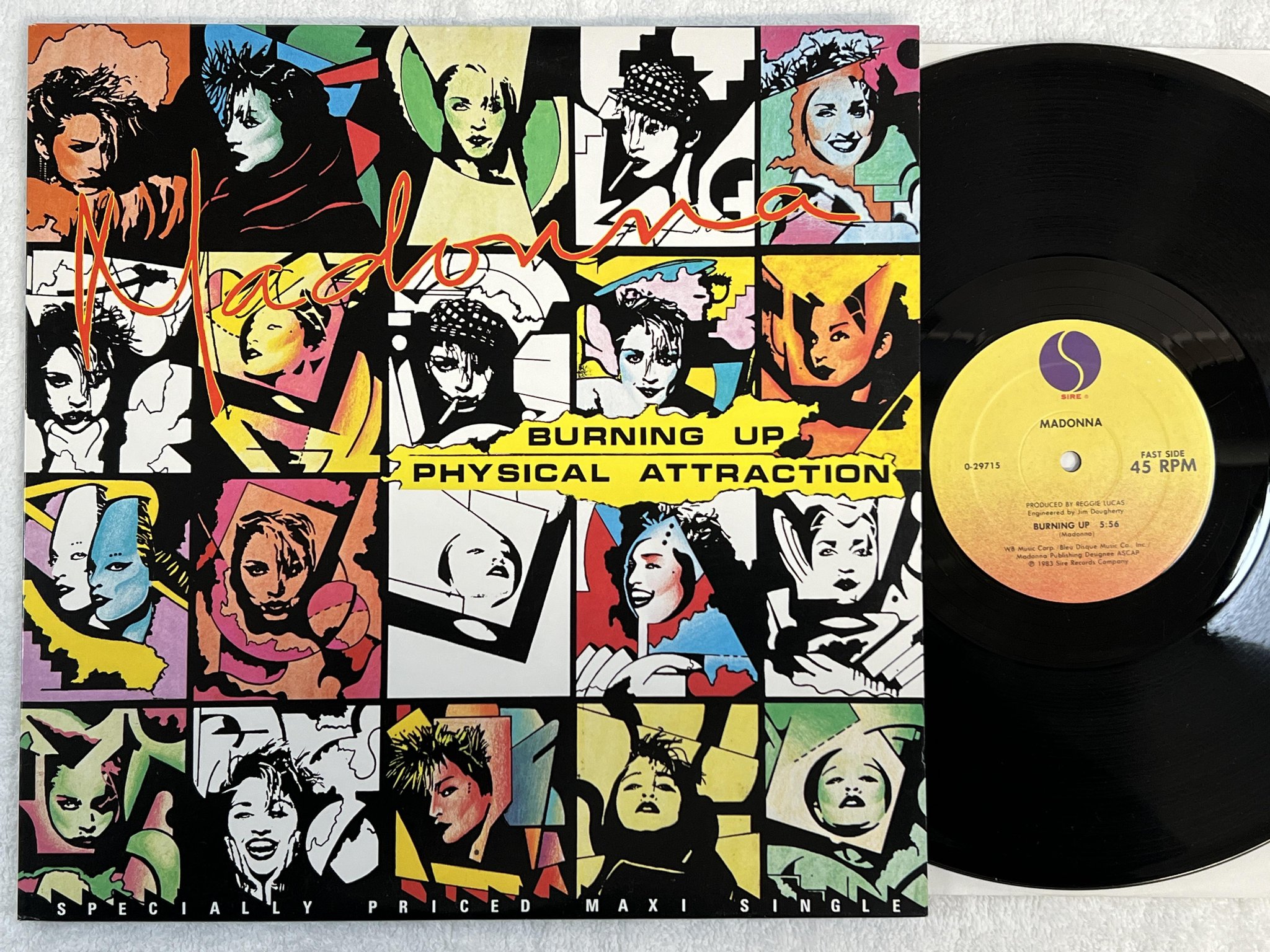 Omslagsbild för skivan MADONNA physical attraction 12" -83 US SIRE 0-29715