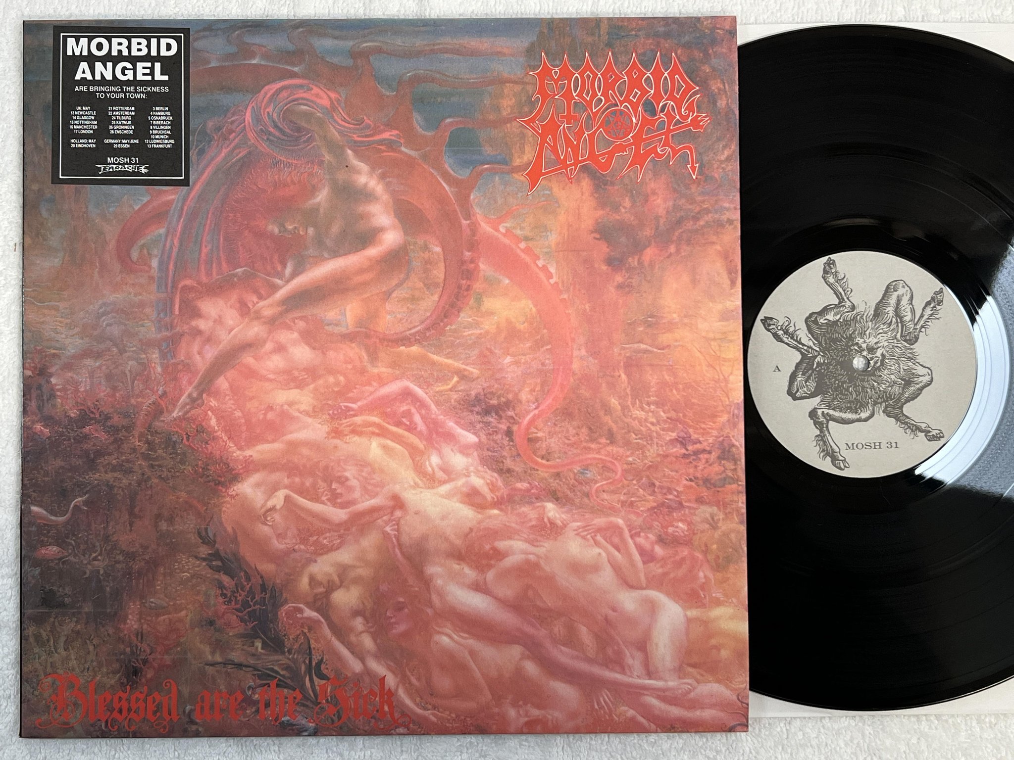 Omslagsbild för skivan MORBID ANGEL Blessed Are The Sick LP -91 UK EARACHE MOSH 31 ** DEATH METAL **