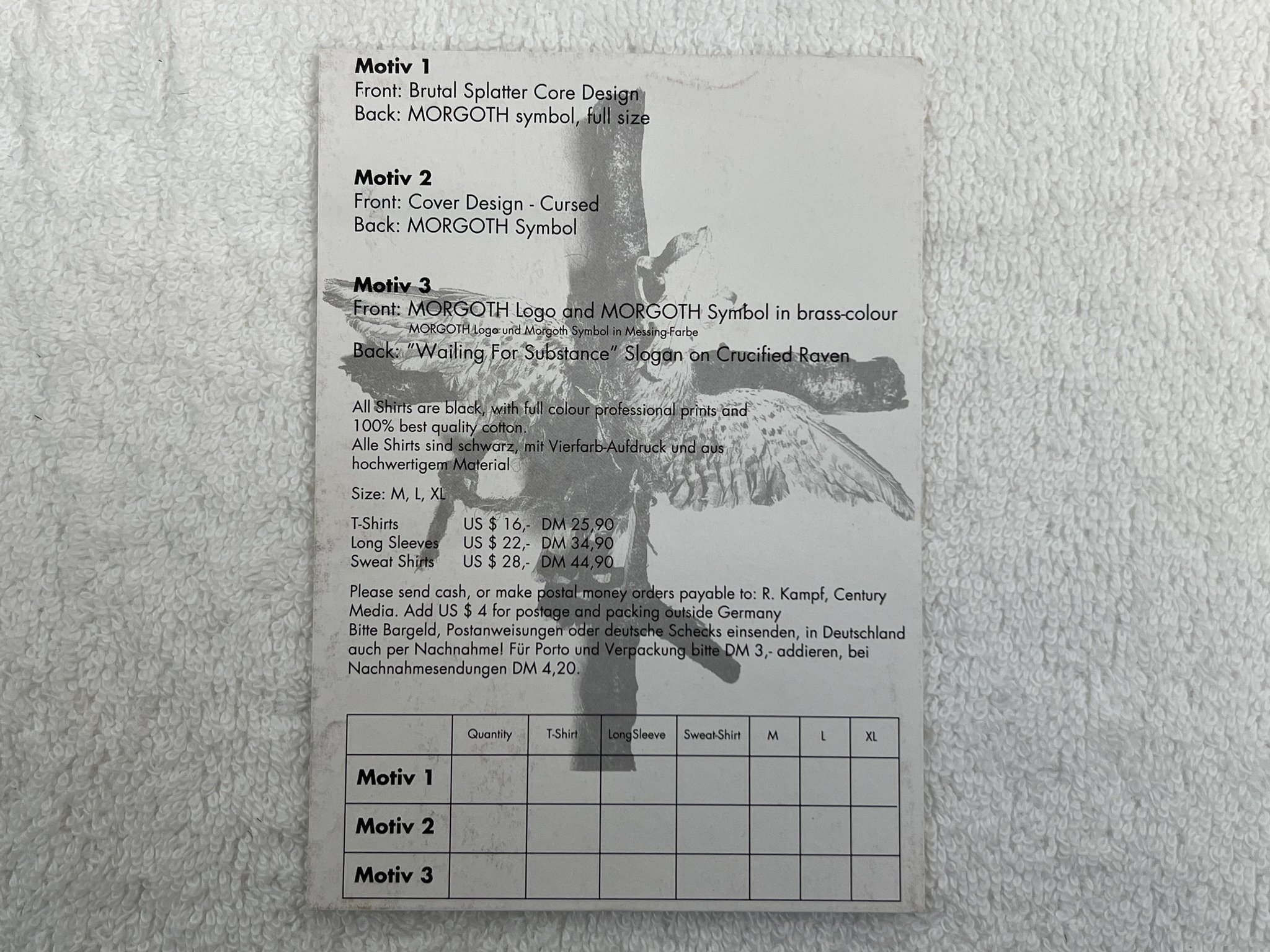 Omslagsbild för skivan MORGOTH cursed LP -91 Ger CENTURY MEDIA 08 9719-1 ** death metal **