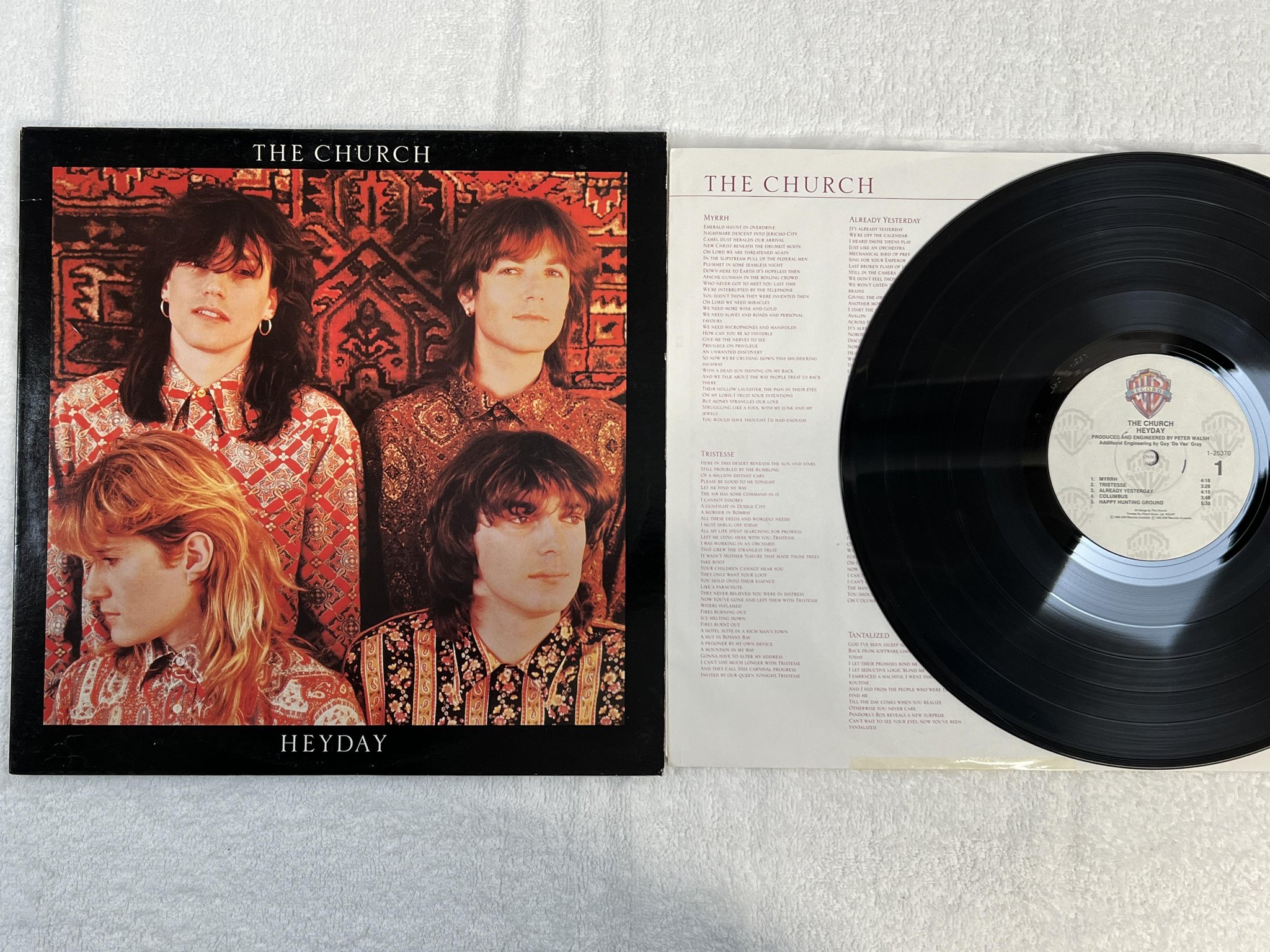 Omslagsbild för skivan THE CHURCH heyday LP -85 US WARNER BROS 1-25370