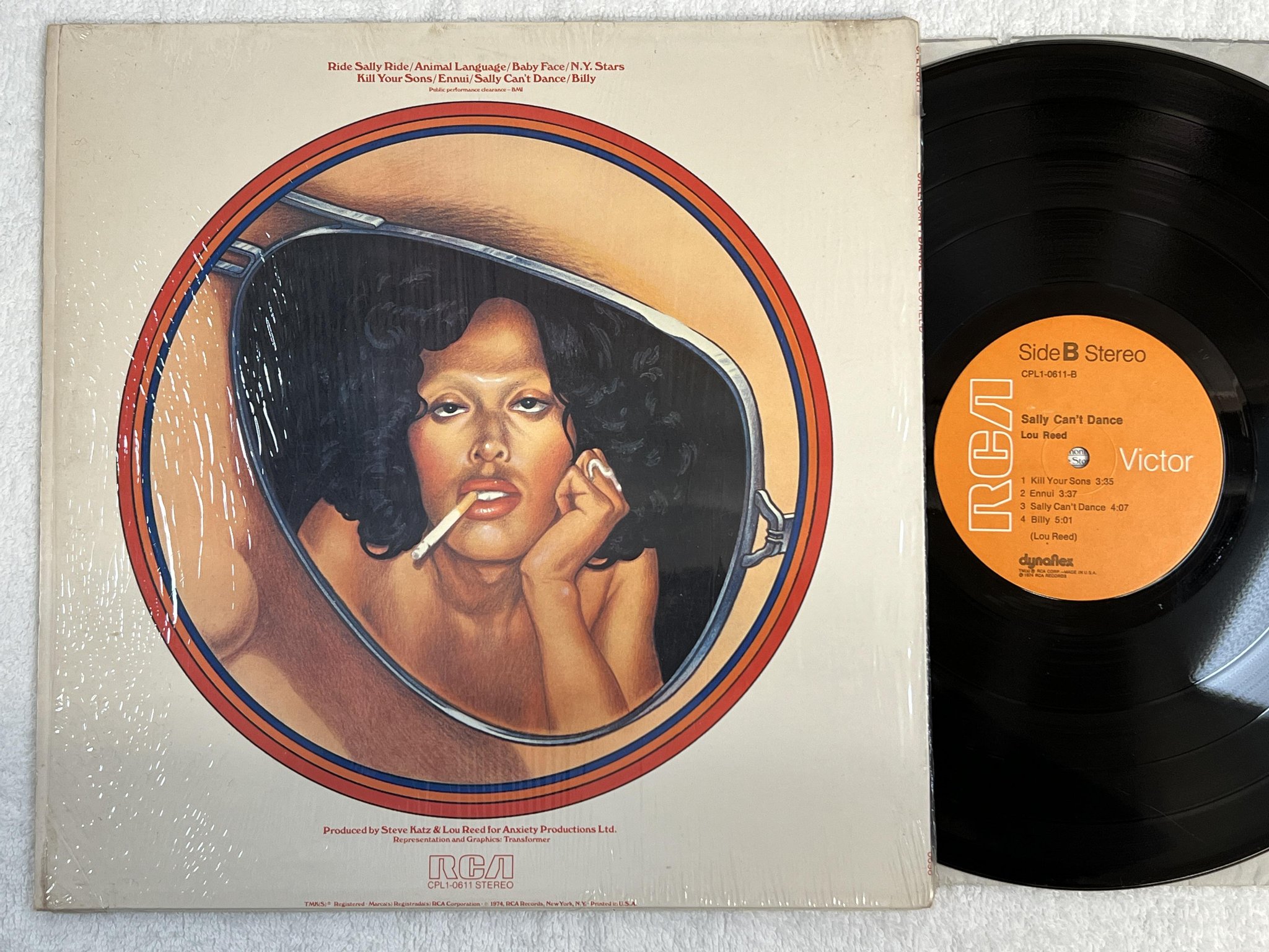 Omslagsbild för skivan LOU REED Sally can't dance LP -74 US RCA CPL1-0611