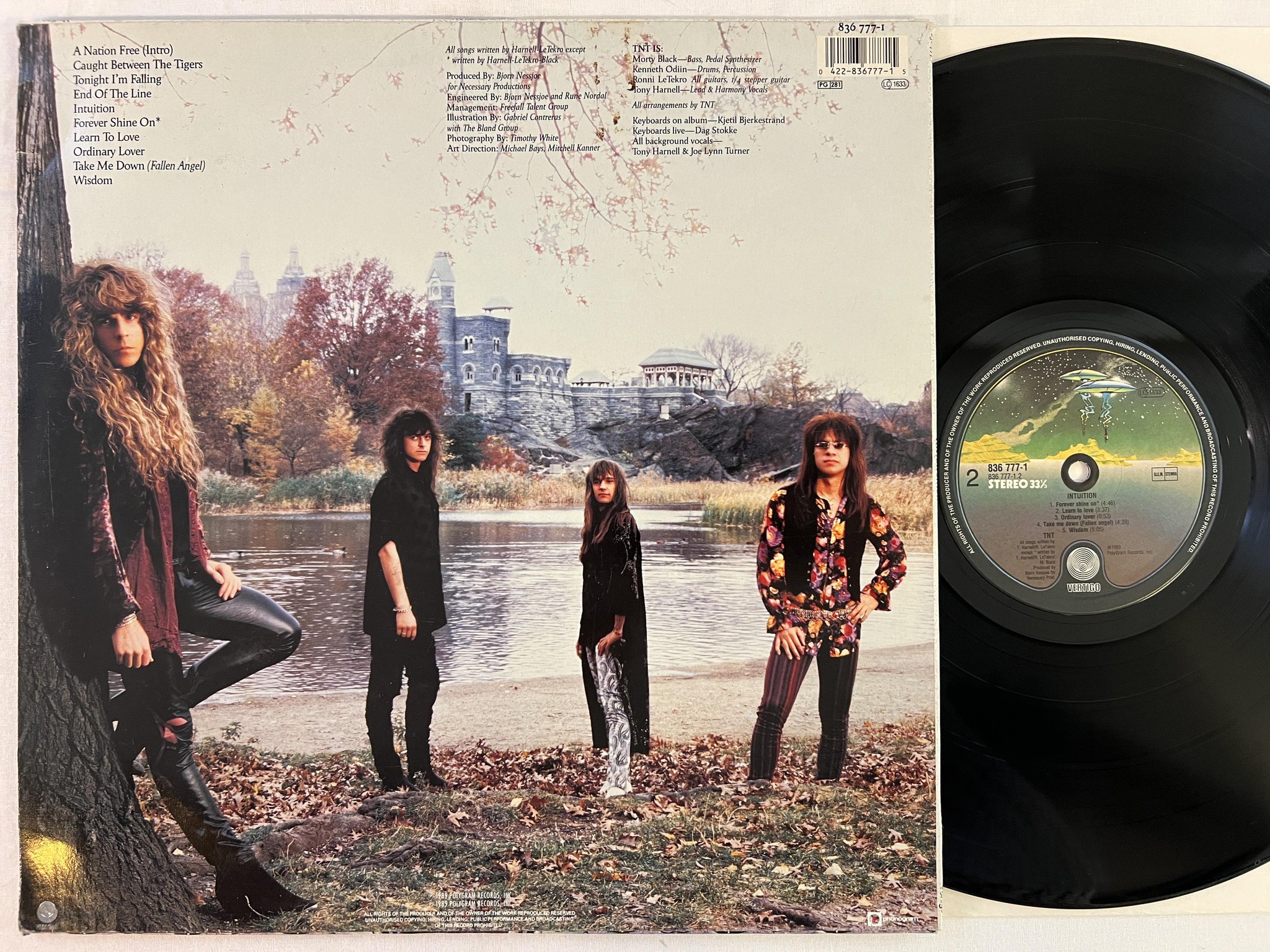 Omslagsbild för skivan TNT intuition LP -89 Hol VERTIGO 836777-1