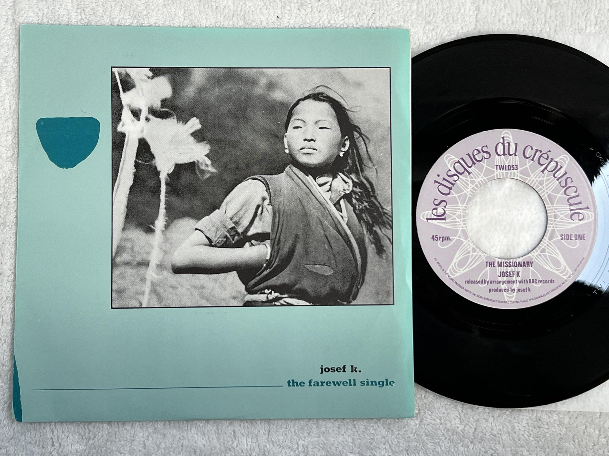 Omslagsbild för skivan JOSEF K The Farewell Single 7" -81 BELGIUM TWI 053 *** NEW WAVE ***