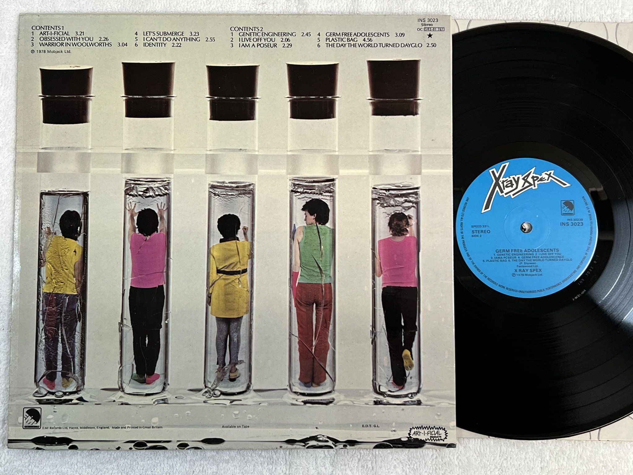Omslagsbild för skivan X RAY SPEX germFree adolescents LP -78 UK EMI INS 3023