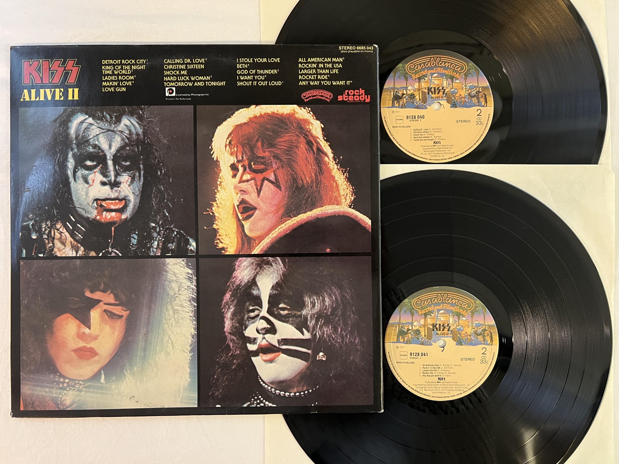 Omslagsbild för skivan KISS alive 2xLP -77 Hol CASABLANCA 9128040